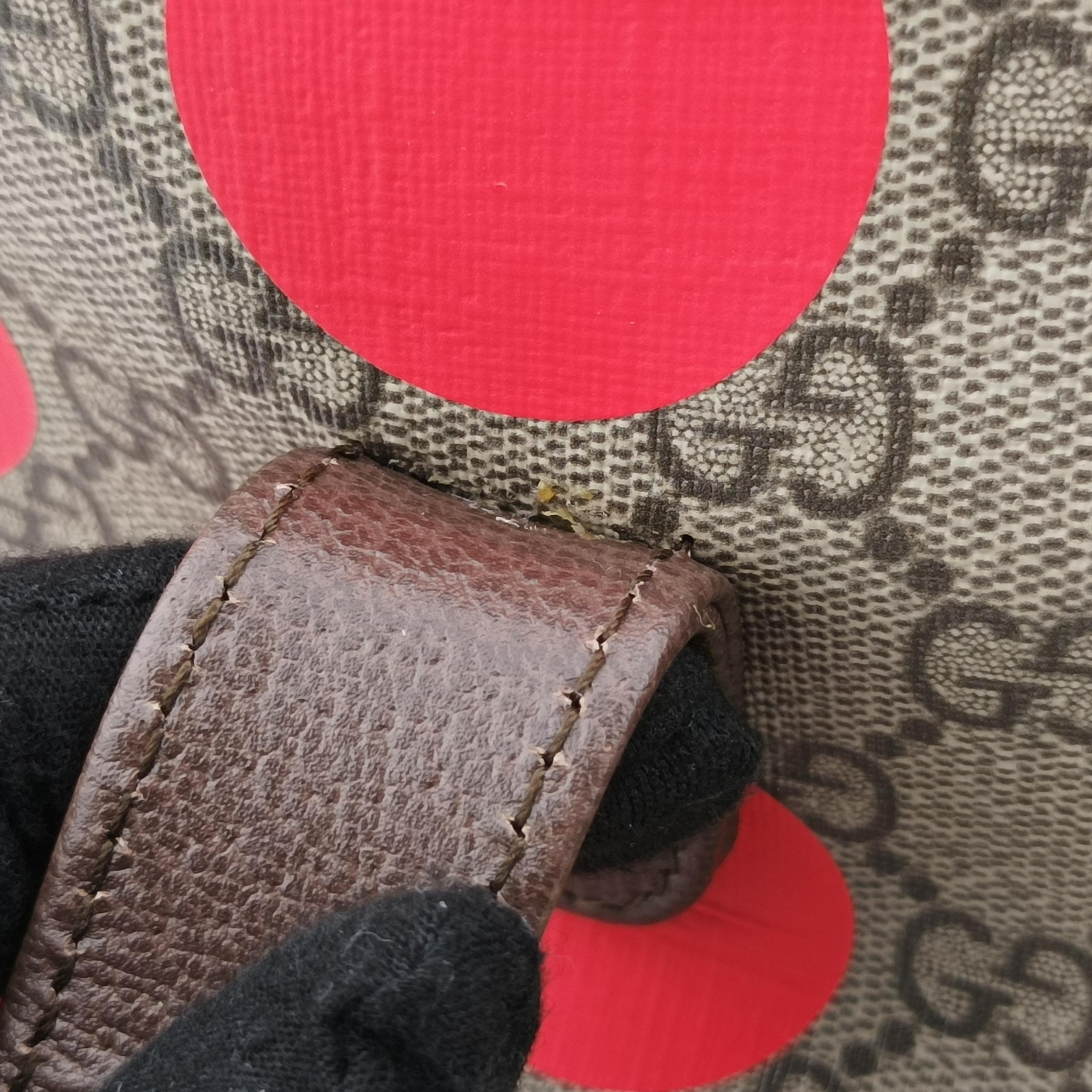 Pre-owned Gucci JACKIE beige×Multicolour canvas×leather 678843 shoulderbag | stylenewstar