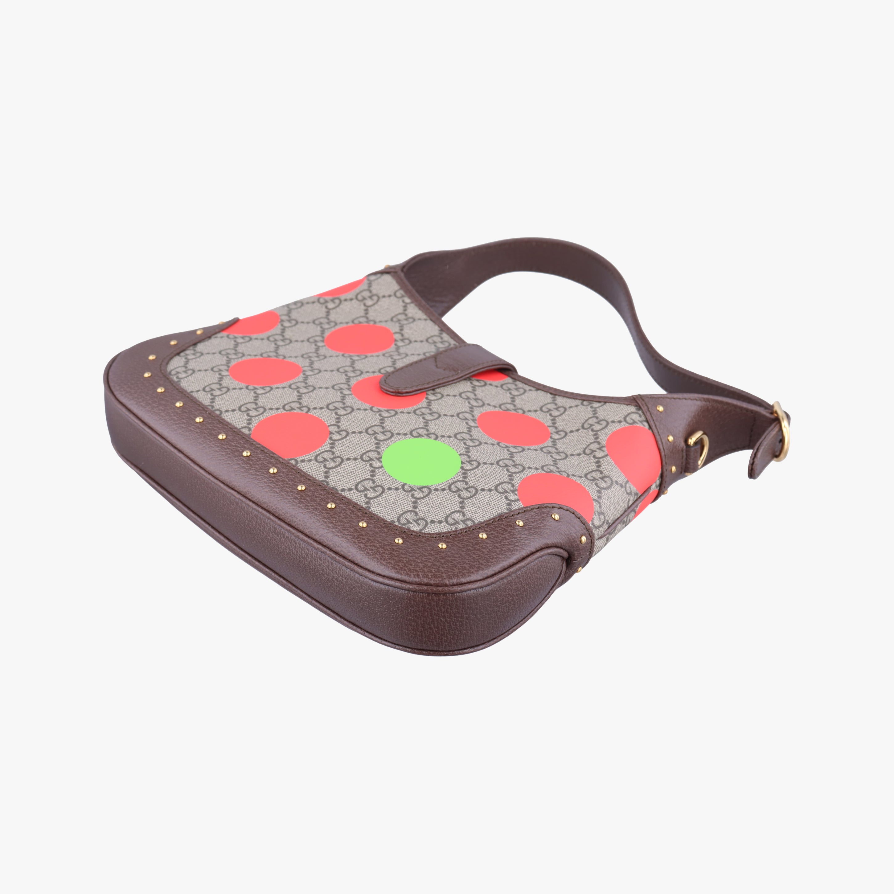 Pre-owned Gucci JACKIE beige×Multicolour canvas×leather 678843 shoulderbag | stylenewstar