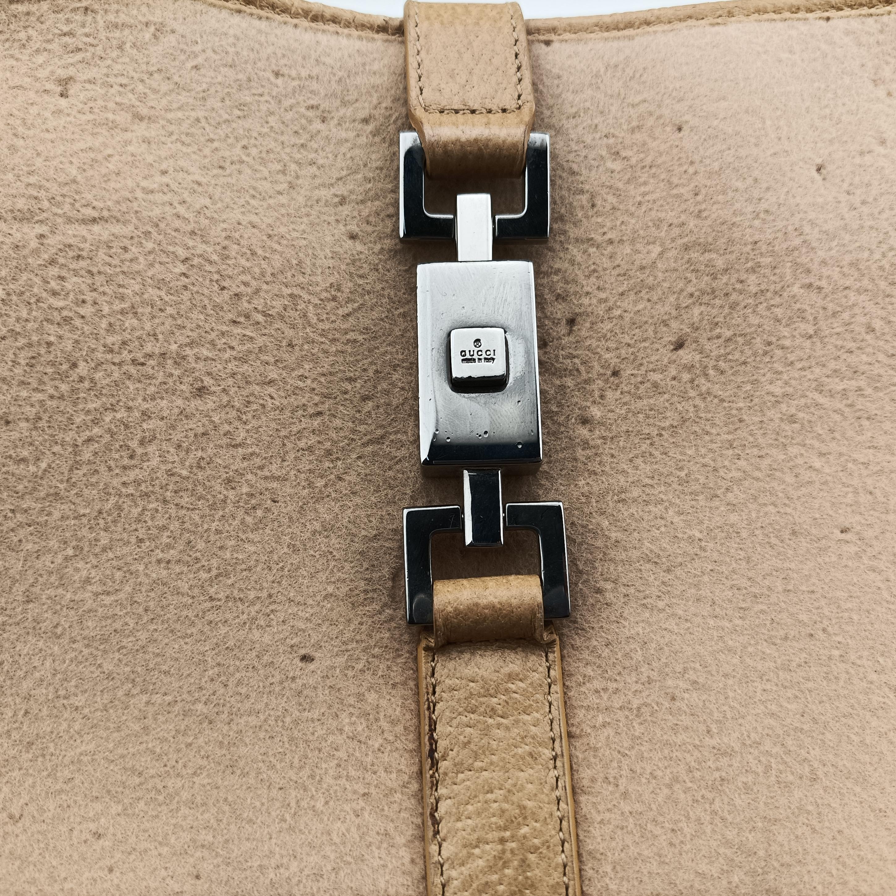 Pre-owned Gucci Jackie Brown Suede×Leather 001 33 handbag | stylenewstar