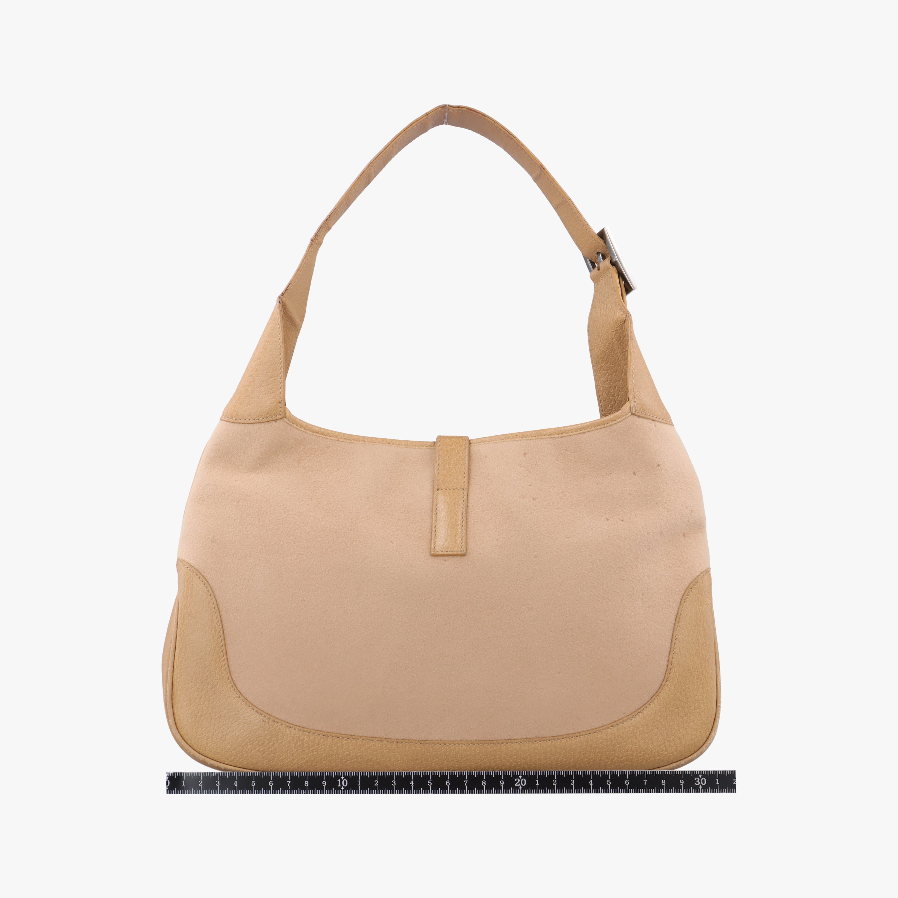 Pre-owned Gucci Jackie Brown Suede×Leather 001 33 handbag | stylenewstar