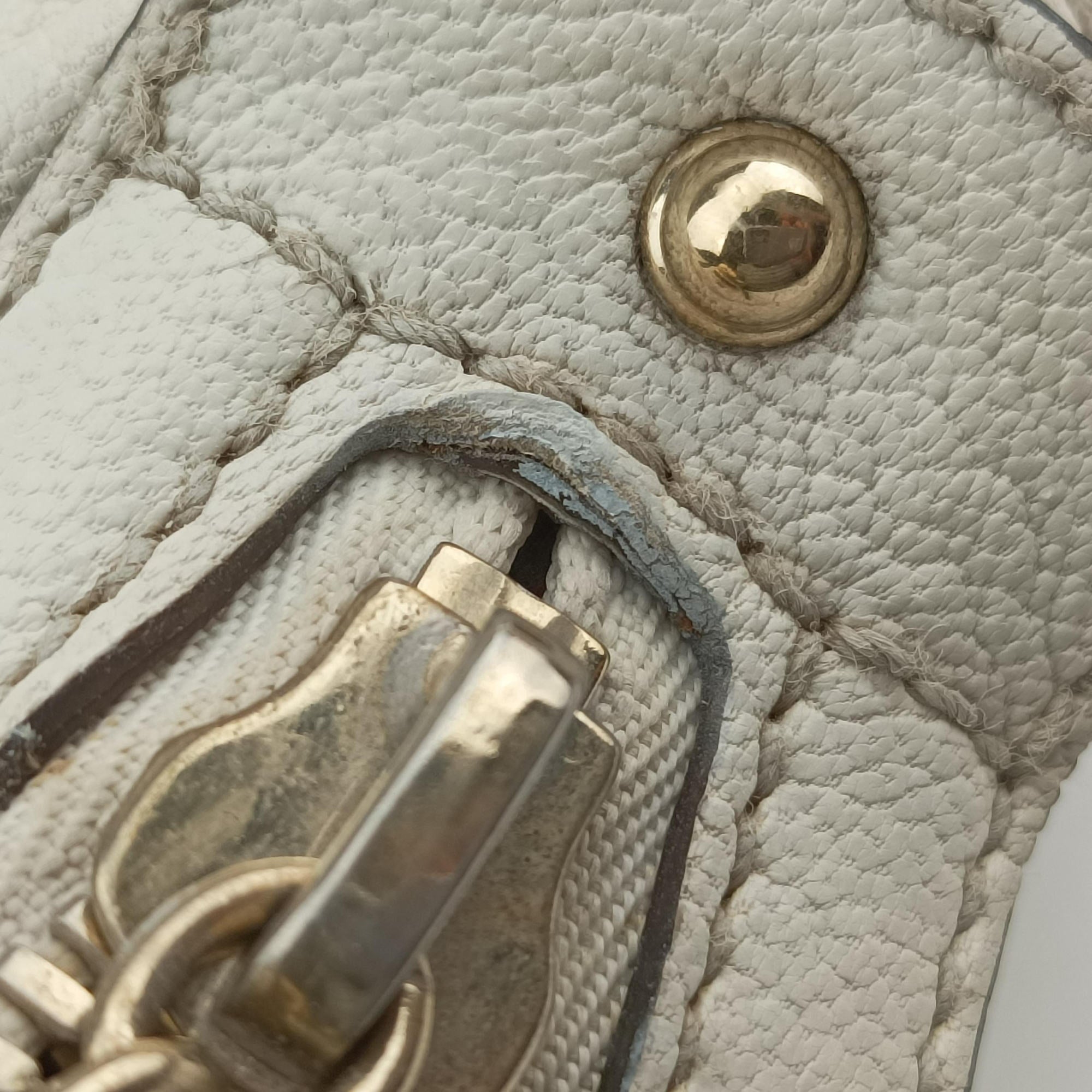 Pre-owned Gucci Horsebit Bamboo Wave Boston White Leather 159398 handbag | stylenewstar