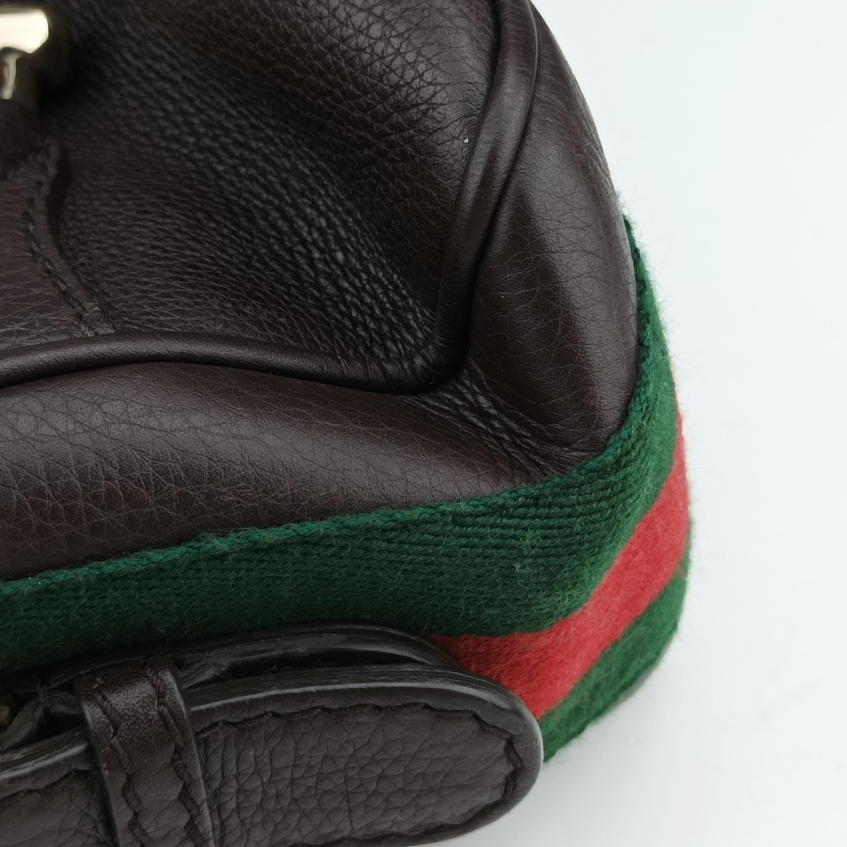 Pre-owned Gucci Heritage Horsebit Hobo Brown leather 247604 shoulderbag | stylenewstar