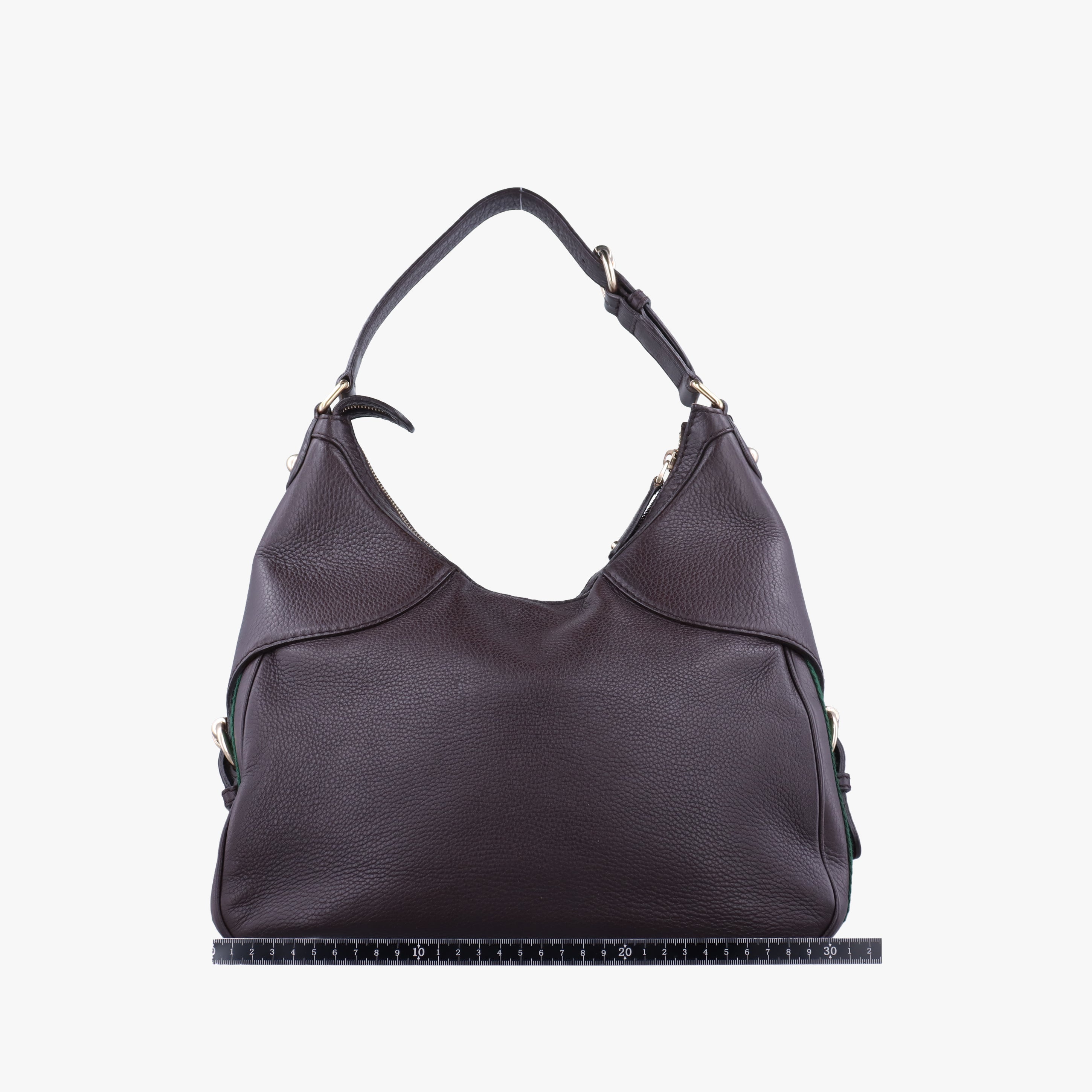 Pre-owned Gucci Heritage Horsebit Hobo Brown leather 247604 shoulderbag | stylenewstar