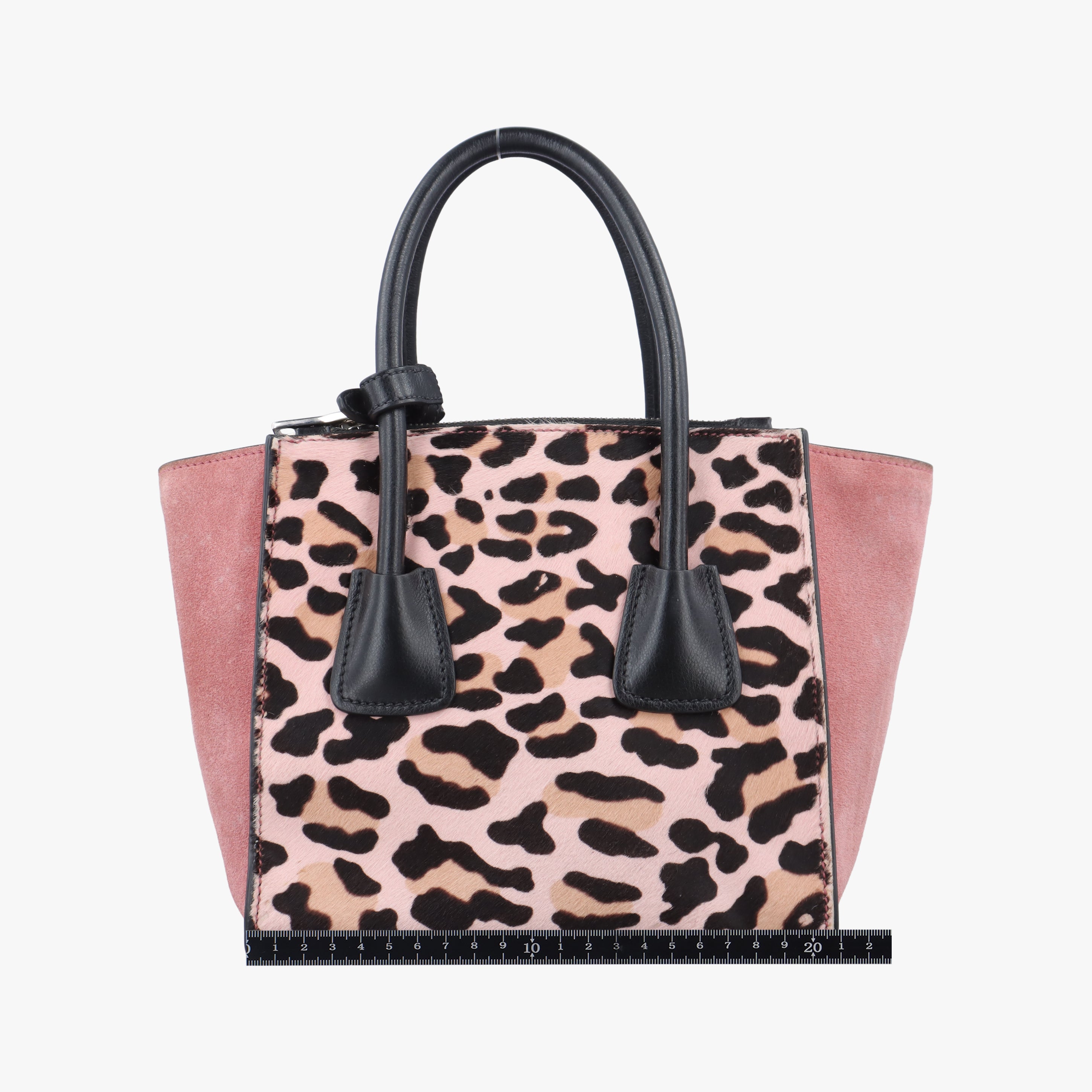 Pre-owned Prada Leopard Pattern Cavallino Multicolour Suede × Leather × Calf 1BA025 shoulderbag | stylenewstar