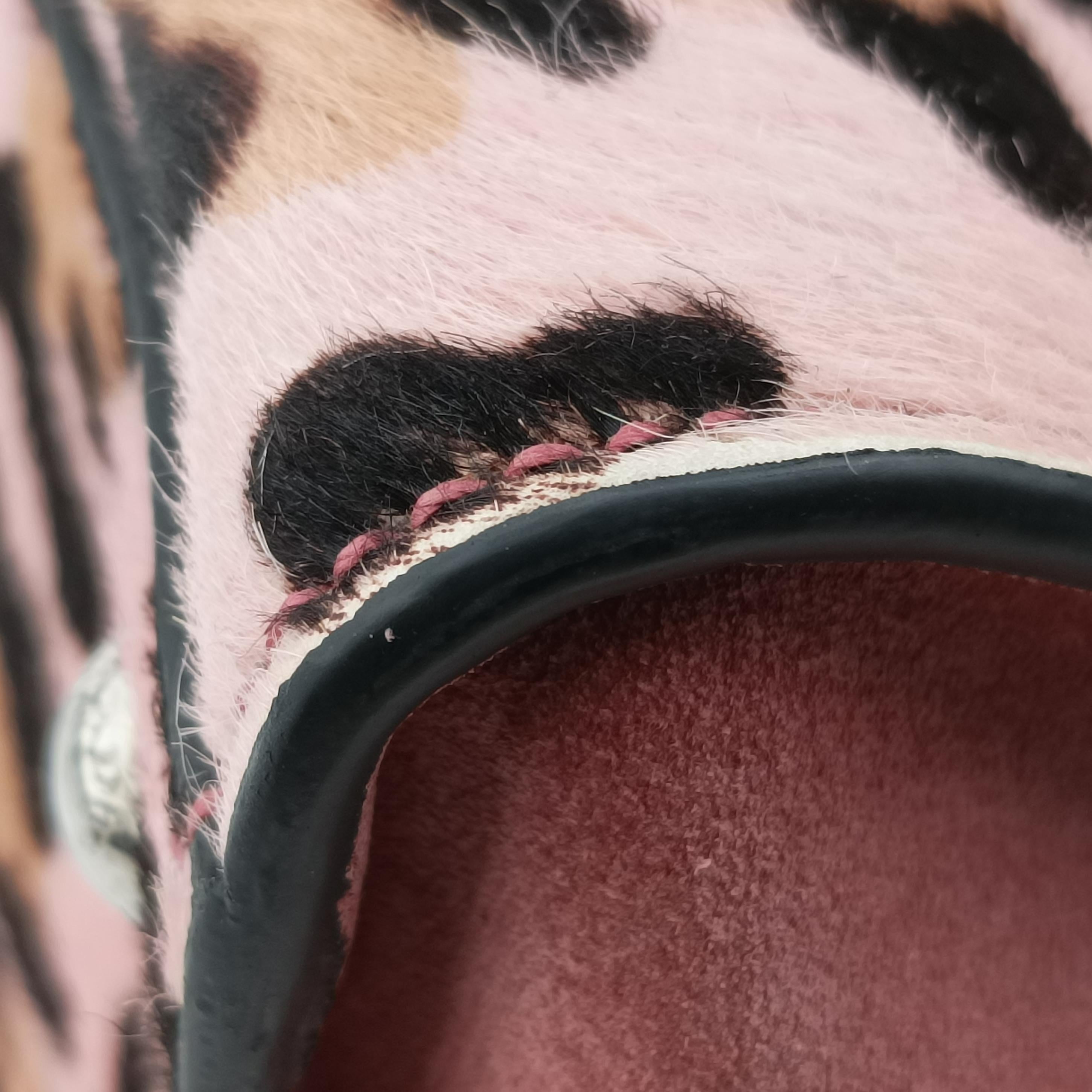 Pre-owned Prada Leopard Pattern Cavallino Multicolour Suede × Leather × Calf 1BA025 shoulderbag | stylenewstar