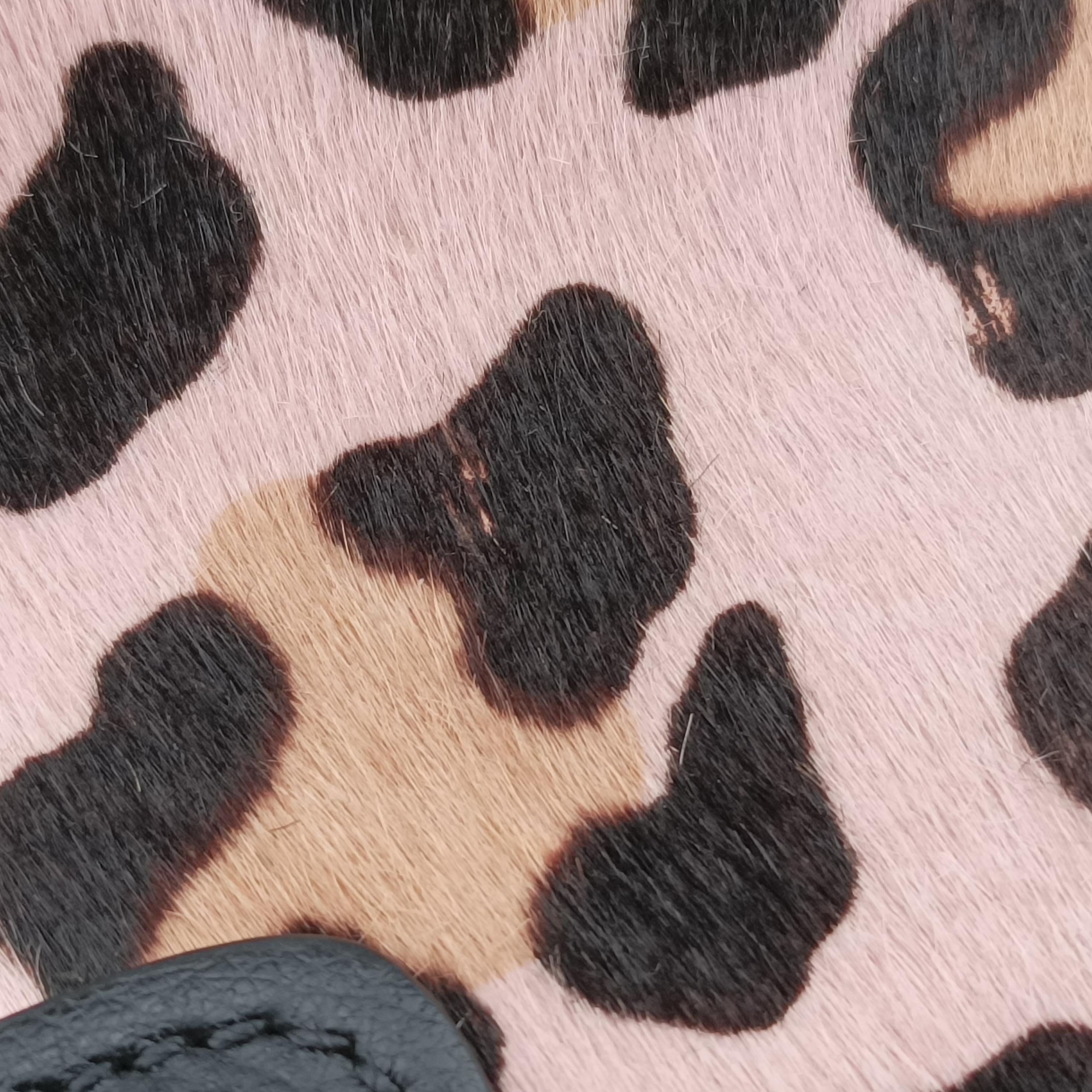 Pre-owned Prada Leopard Pattern Cavallino Multicolour Suede × Leather × Calf 1BA025 shoulderbag | stylenewstar