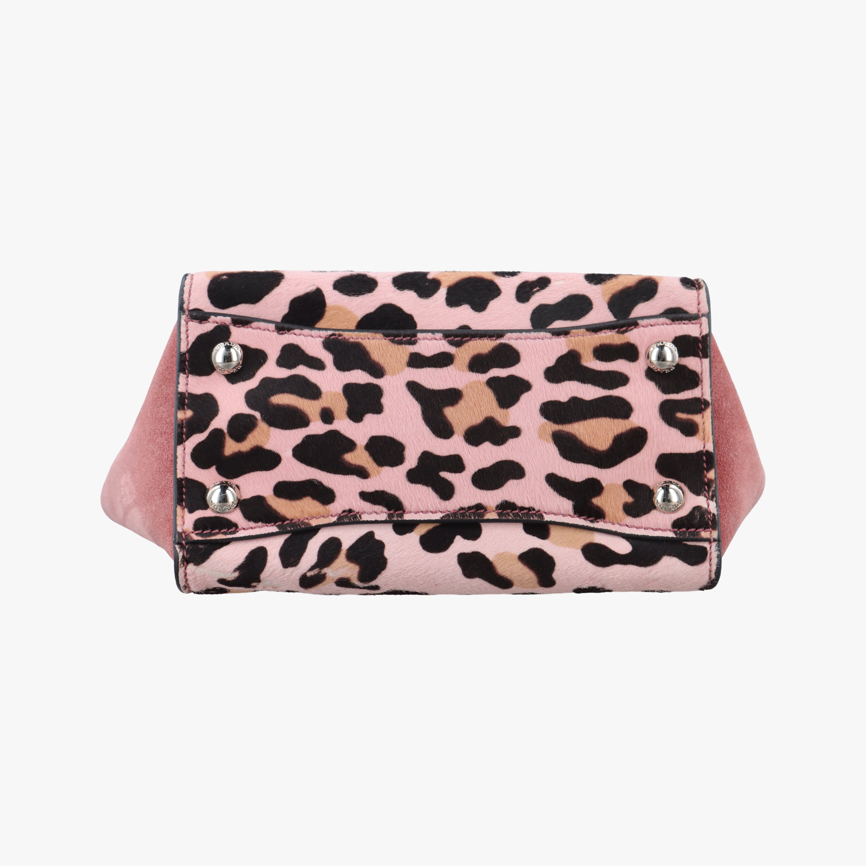 Pre-owned Prada Leopard Pattern Cavallino Multicolour Suede × Leather × Calf 1BA025 shoulderbag | stylenewstar