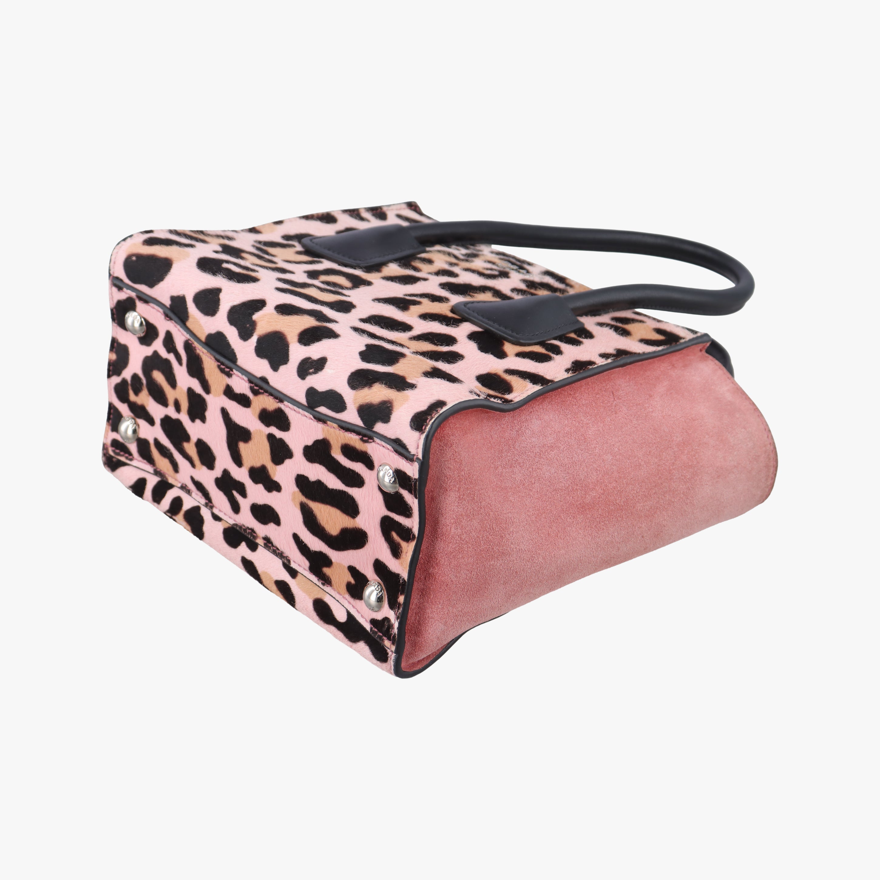 Pre-owned Prada Leopard Pattern Cavallino Multicolour Suede × Leather × Calf 1BA025 shoulderbag | stylenewstar