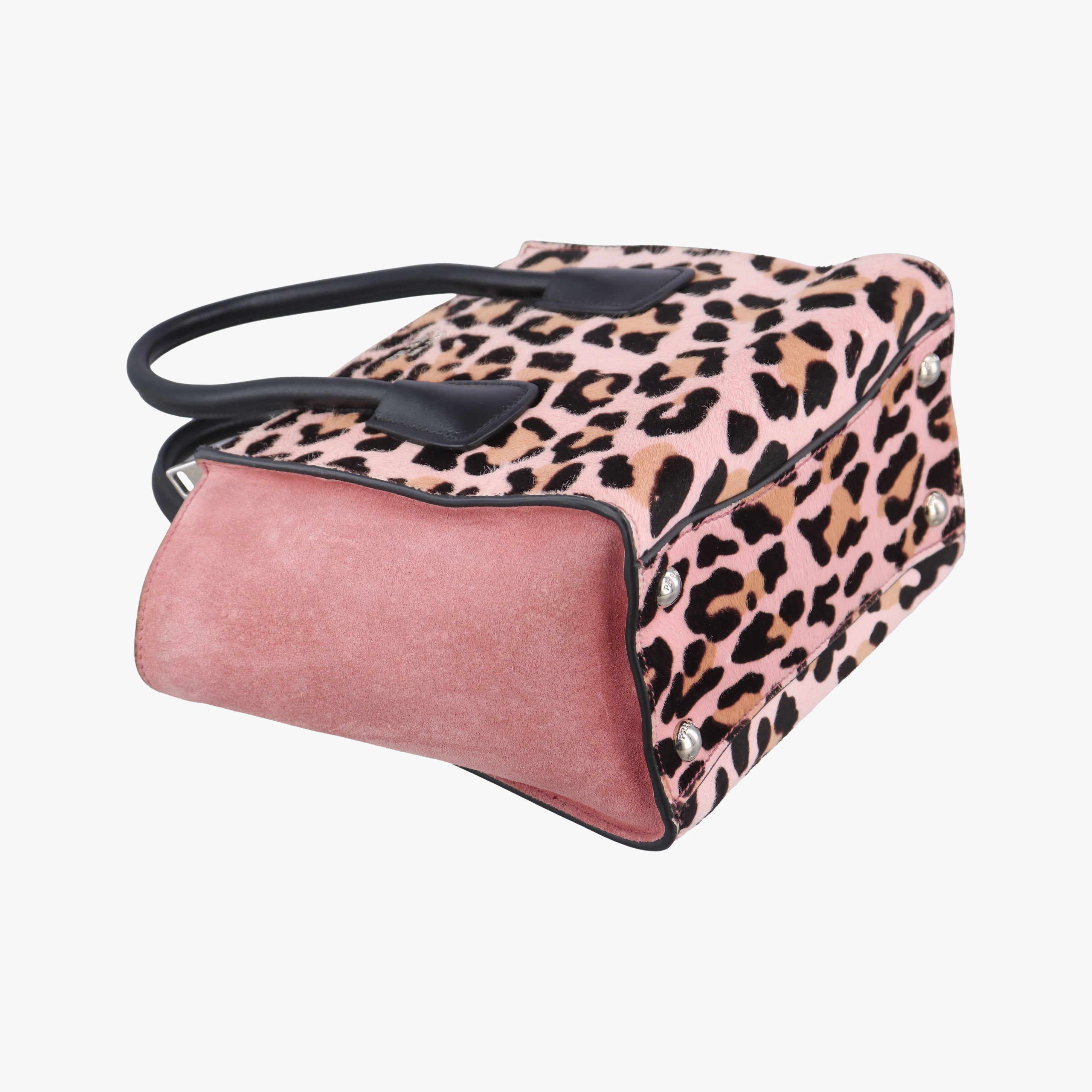 Pre-owned Prada Leopard Pattern Cavallino Multicolour Suede × Leather × Calf 1BA025 shoulderbag | stylenewstar