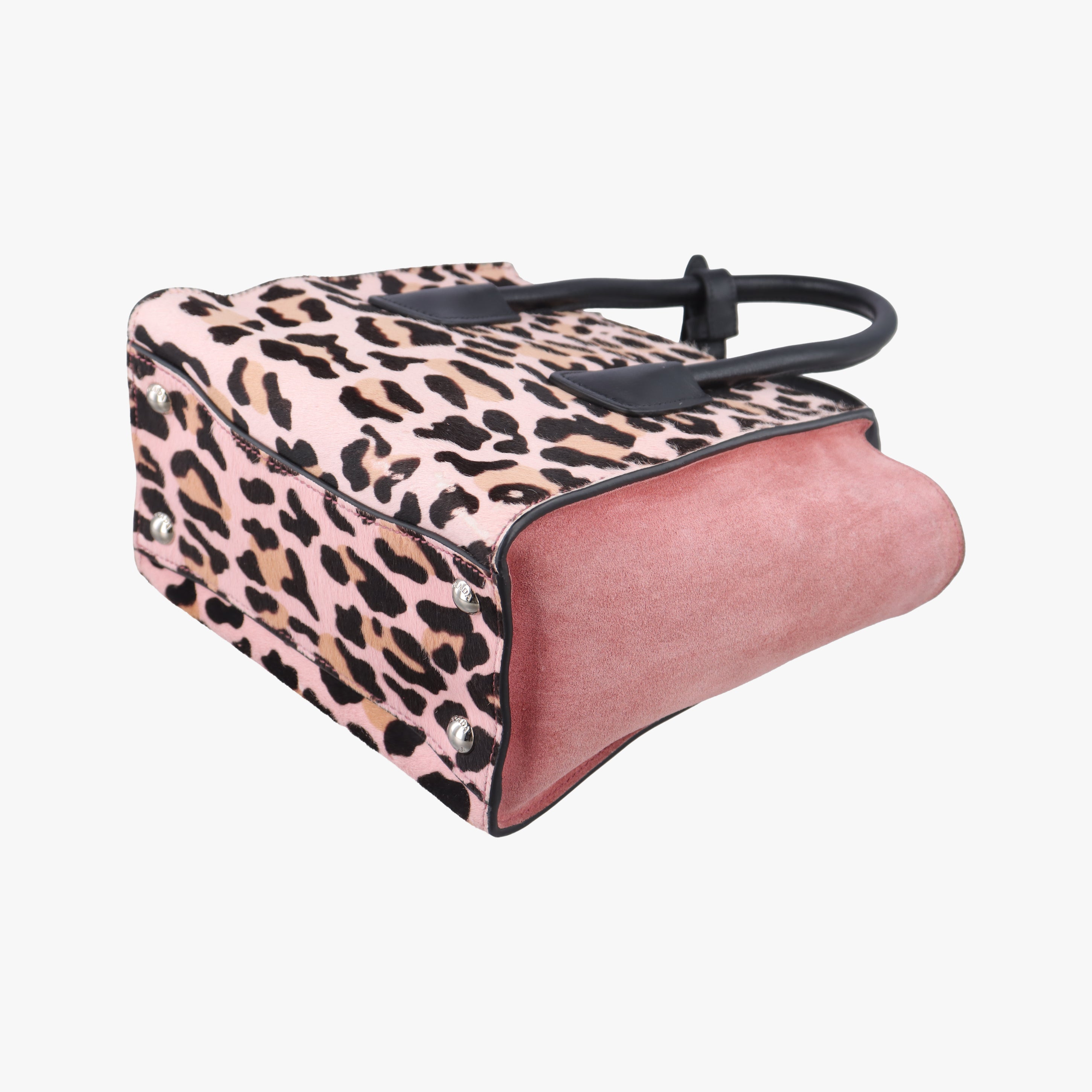 Pre-owned Prada Leopard Pattern Cavallino Multicolour Suede × Leather × Calf 1BA025 shoulderbag | stylenewstar