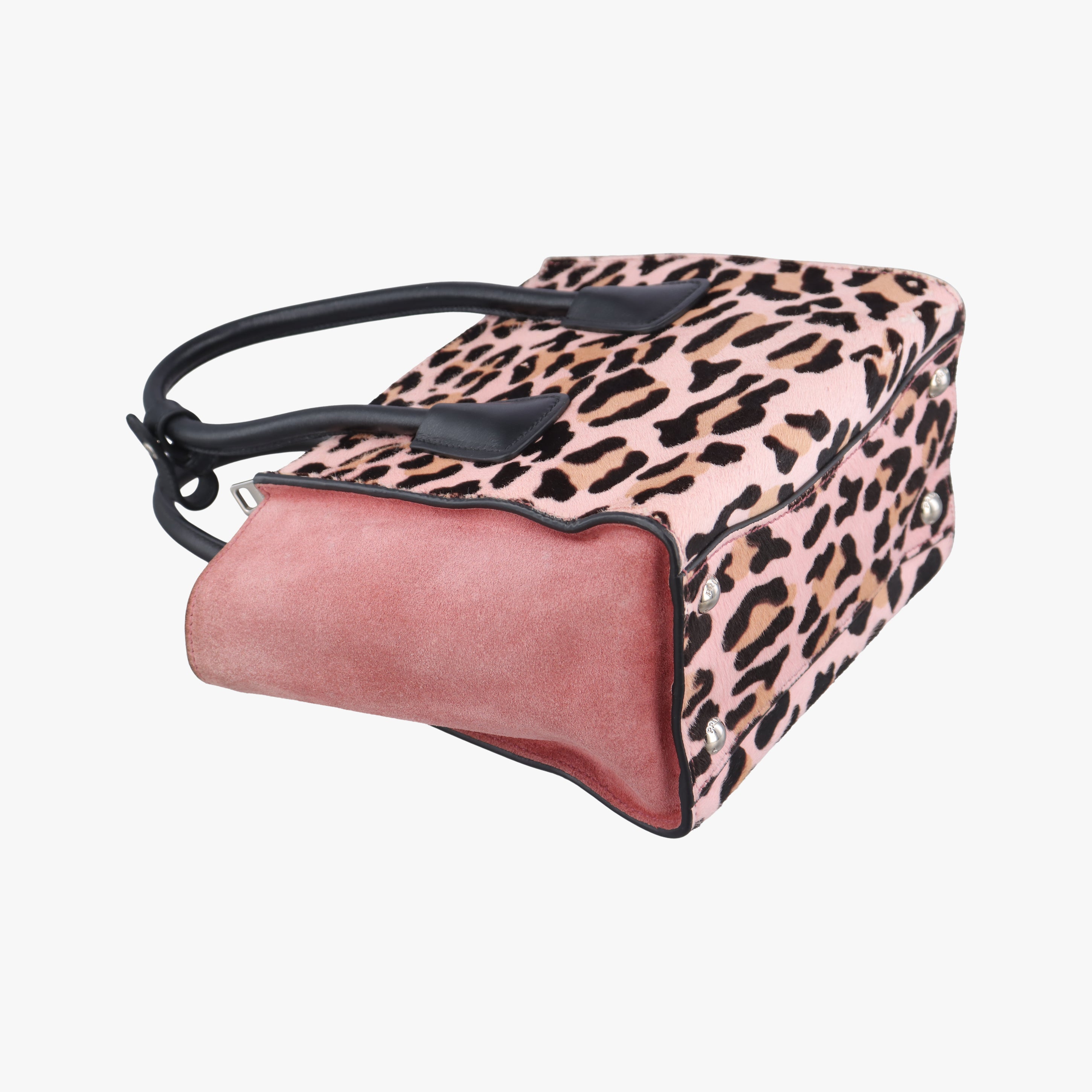 Pre-owned Prada Leopard Pattern Cavallino Multicolour Suede × Leather × Calf 1BA025 shoulderbag | stylenewstar