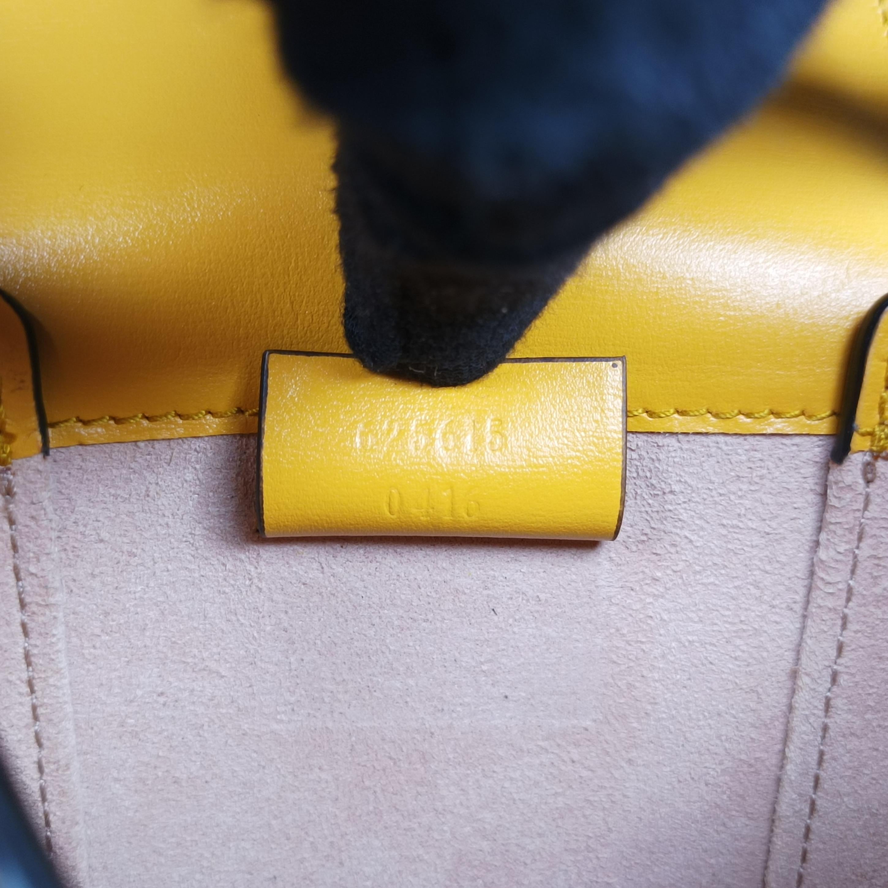 Secondhand Gucci HORSEBIT 1955 Yellow Leather 625615 shoulderbag | stylenewstar