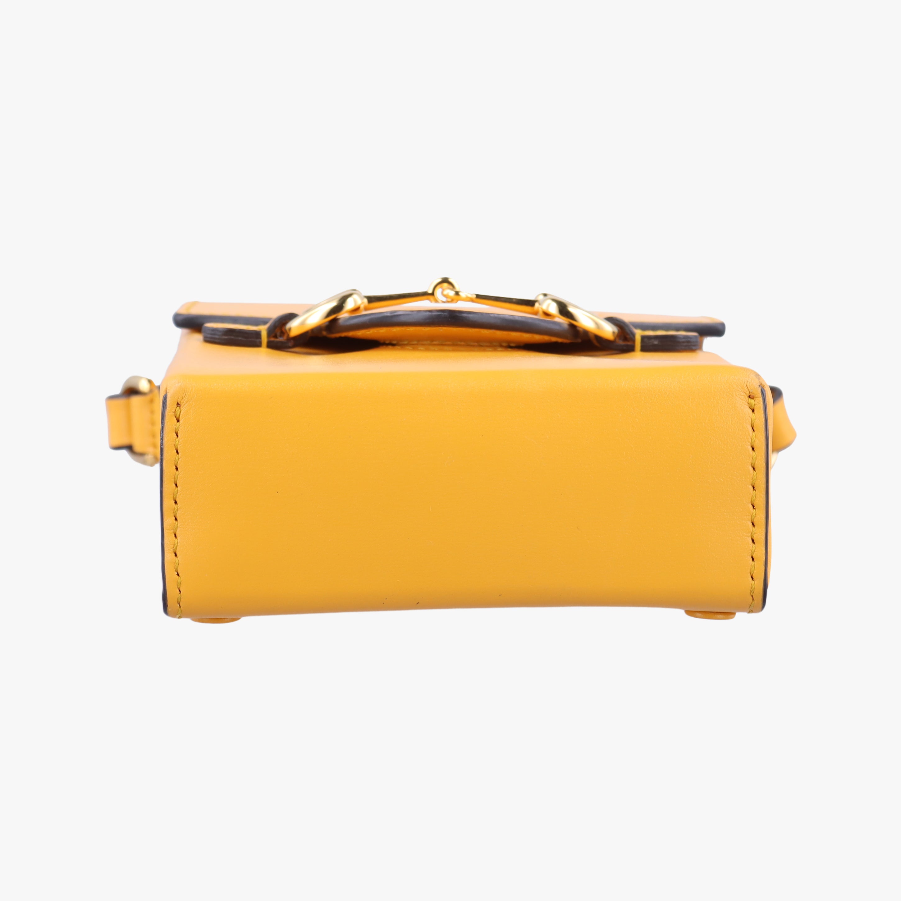 Secondhand Gucci HORSEBIT 1955 Yellow Leather 625615 shoulderbag | stylenewstar