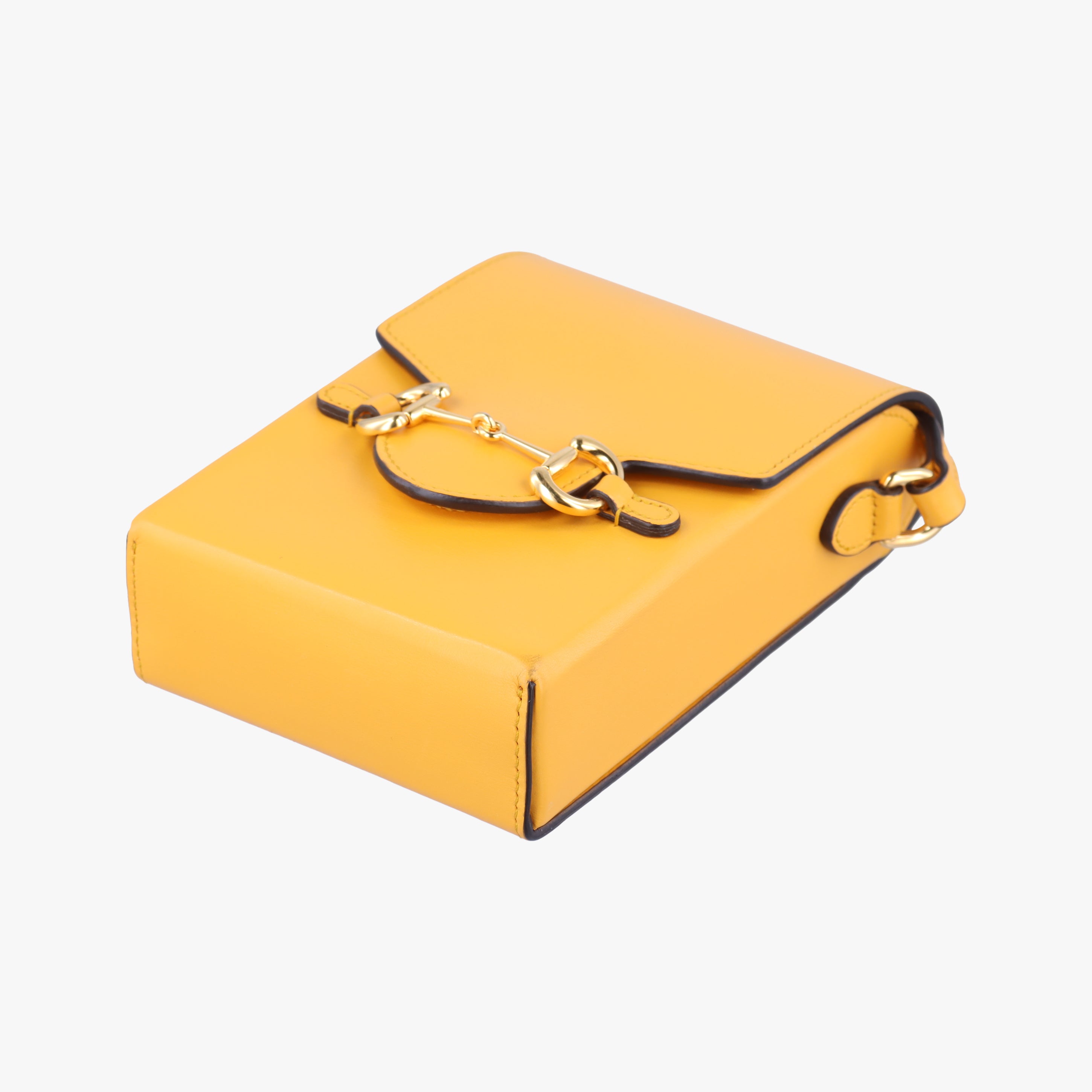 Secondhand Gucci HORSEBIT 1955 Yellow Leather 625615 shoulderbag | stylenewstar