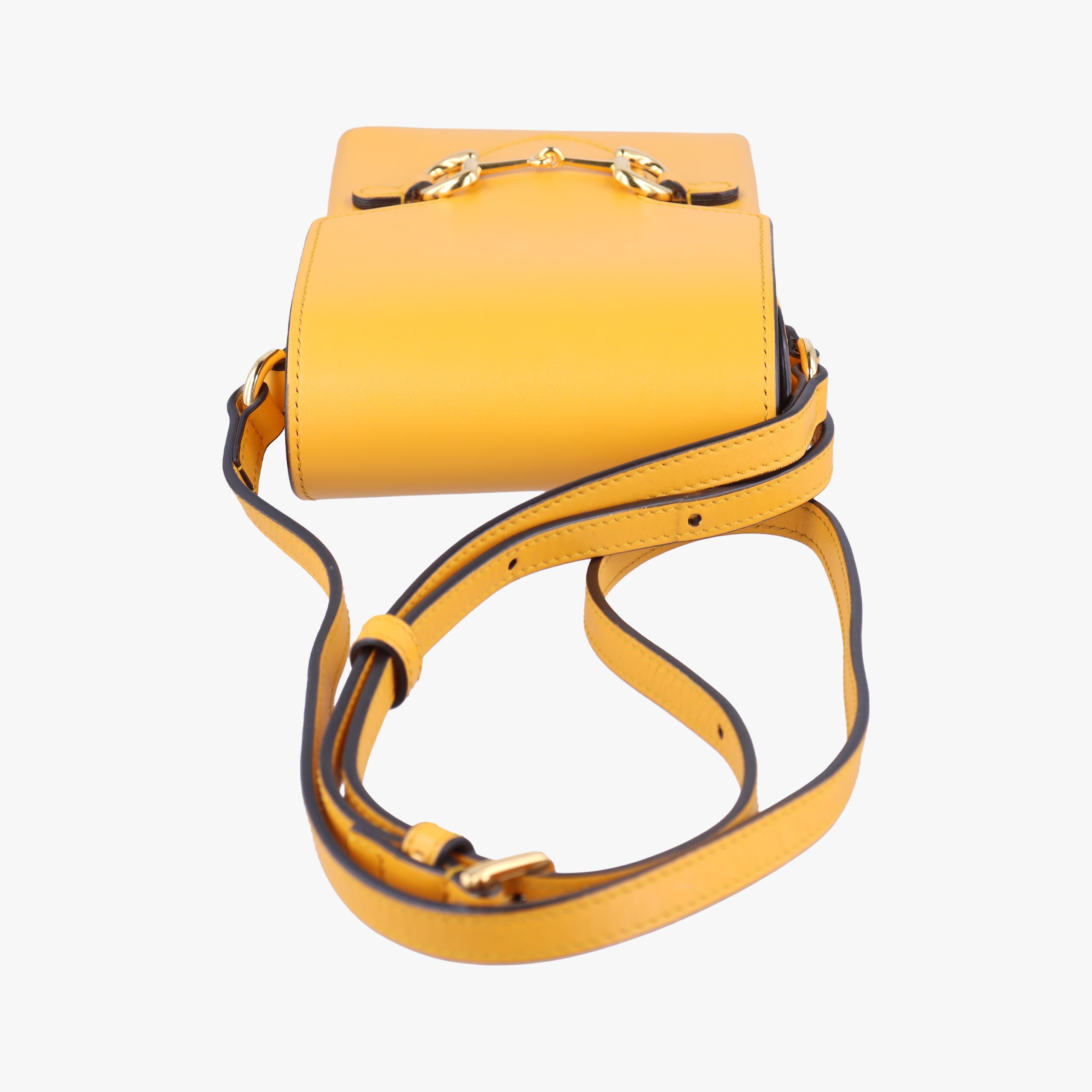 Secondhand Gucci HORSEBIT 1955 Yellow Leather 625615 shoulderbag | stylenewstar