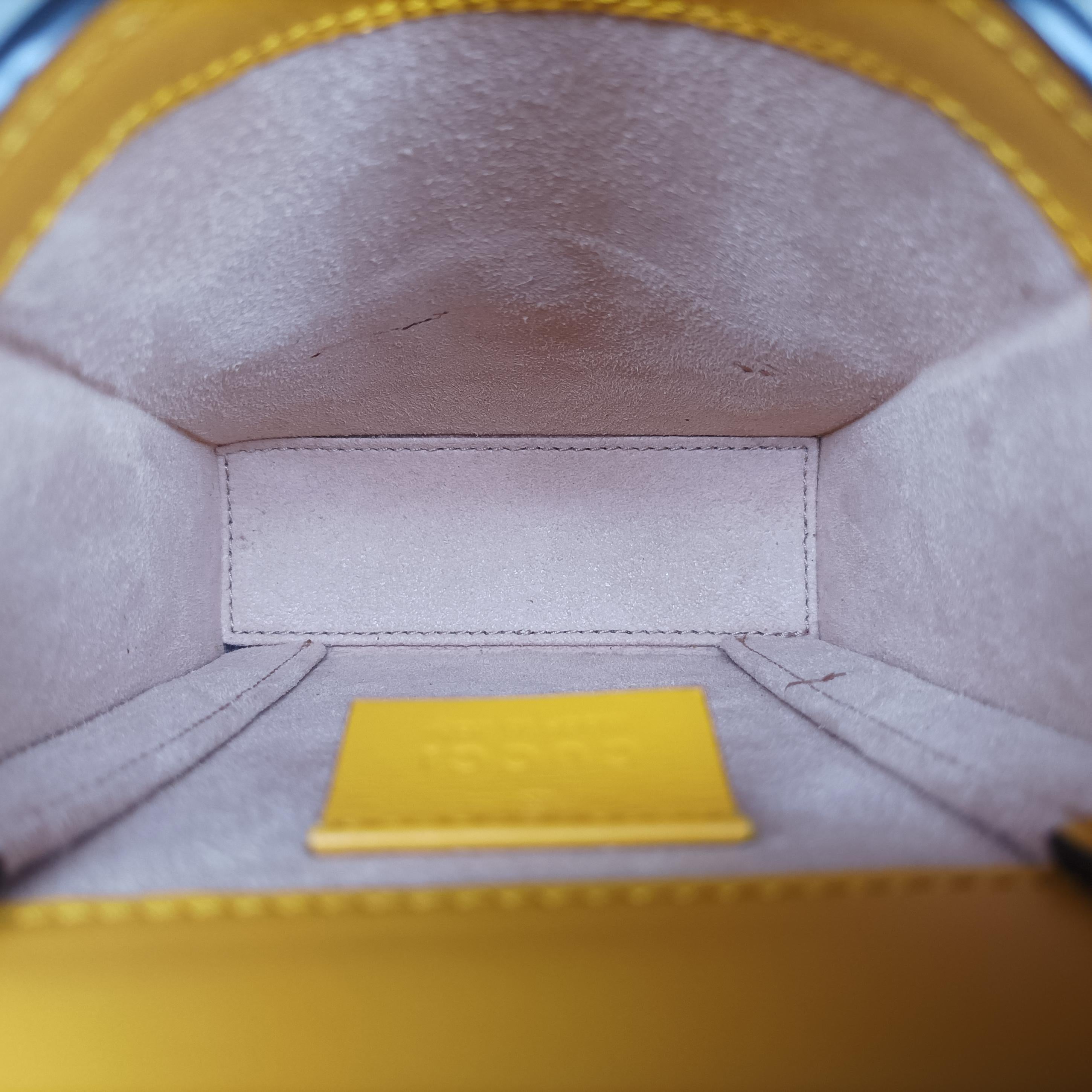 Secondhand Gucci HORSEBIT 1955 Yellow Leather 625615 shoulderbag | stylenewstar