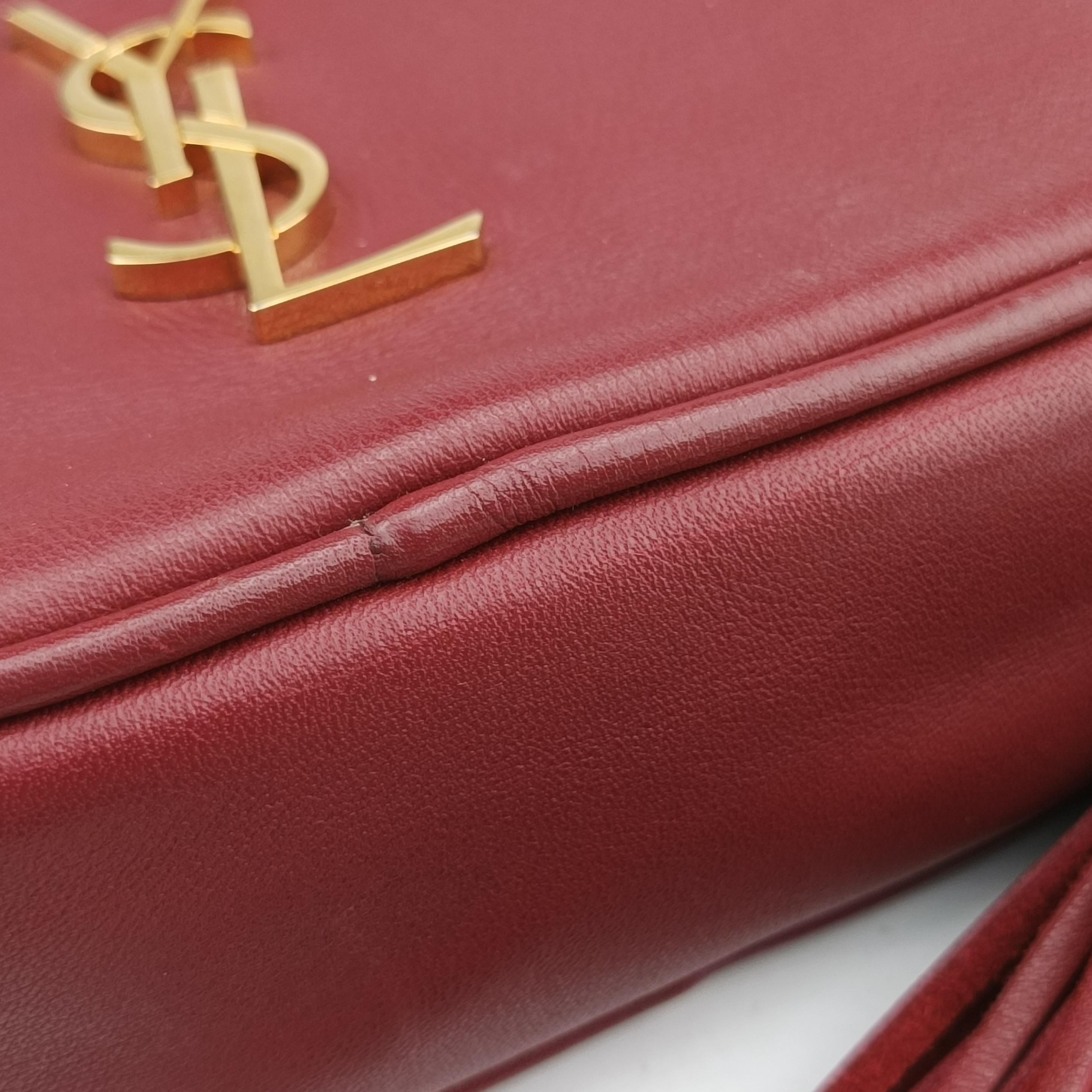Secondhand Yves Saint Laurent Monogram Blogger Red Leather 425317 shoulderbag | stylenewstar