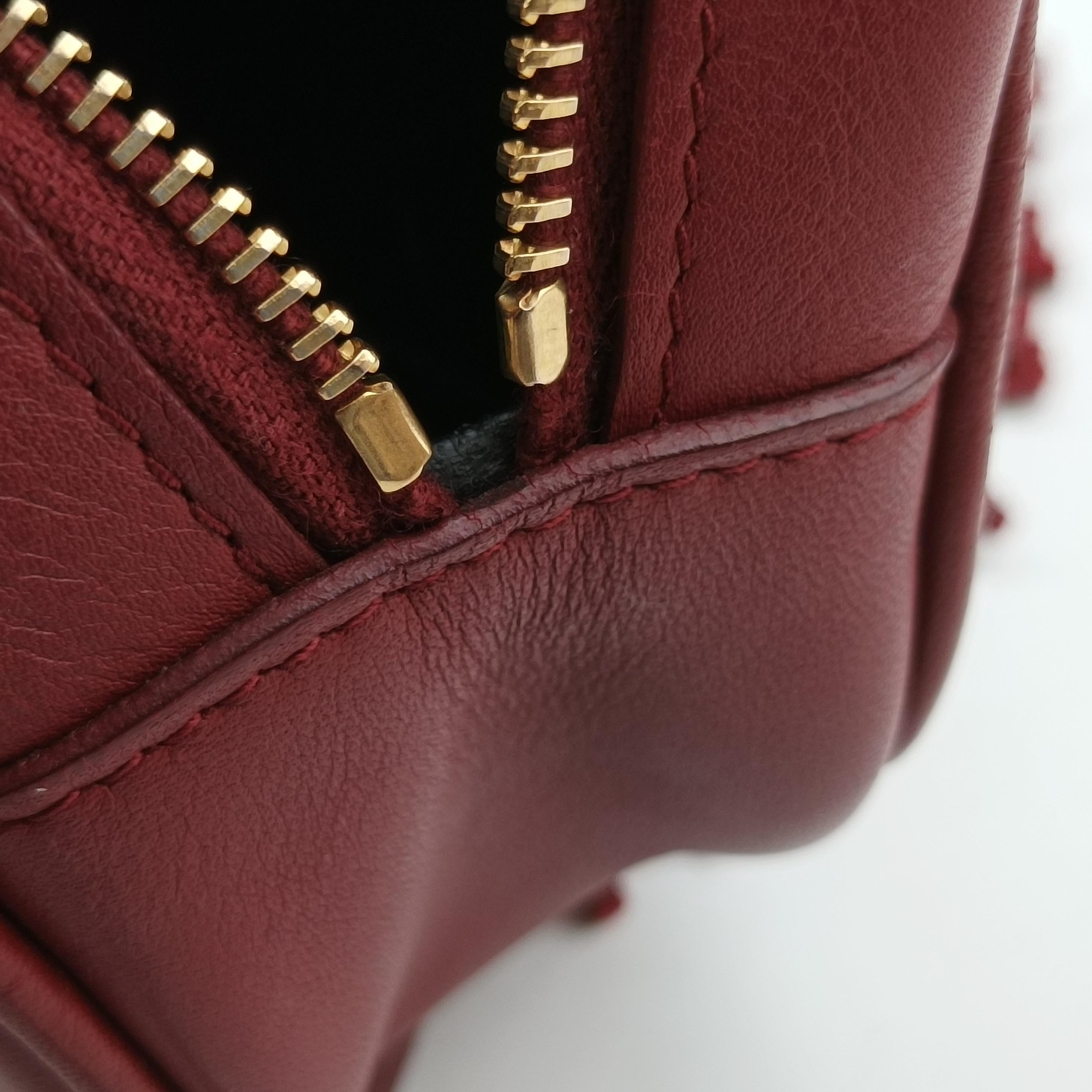 Secondhand Yves Saint Laurent Monogram Blogger Red Leather 425317 shoulderbag | stylenewstar