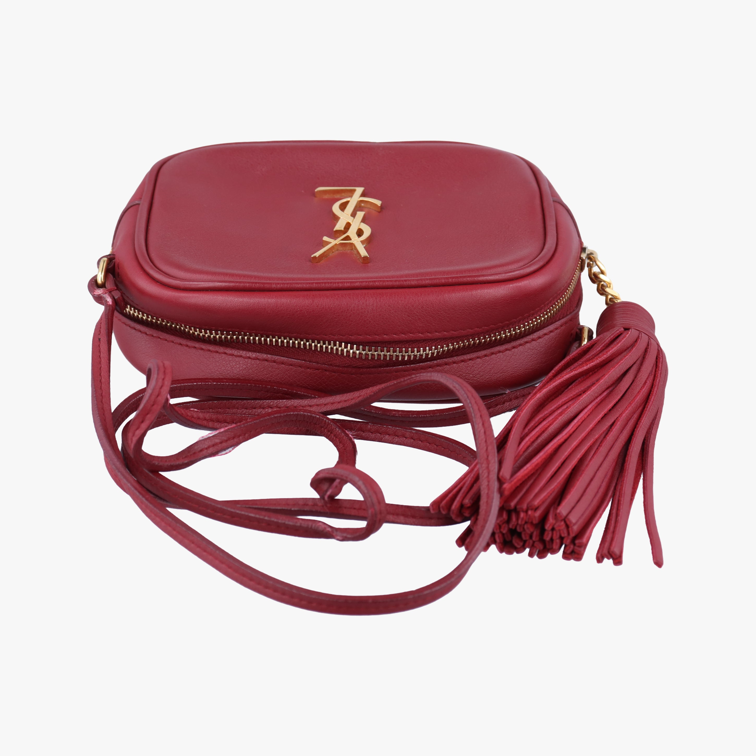 Secondhand Yves Saint Laurent Monogram Blogger Red Leather 425317 shoulderbag | stylenewstar