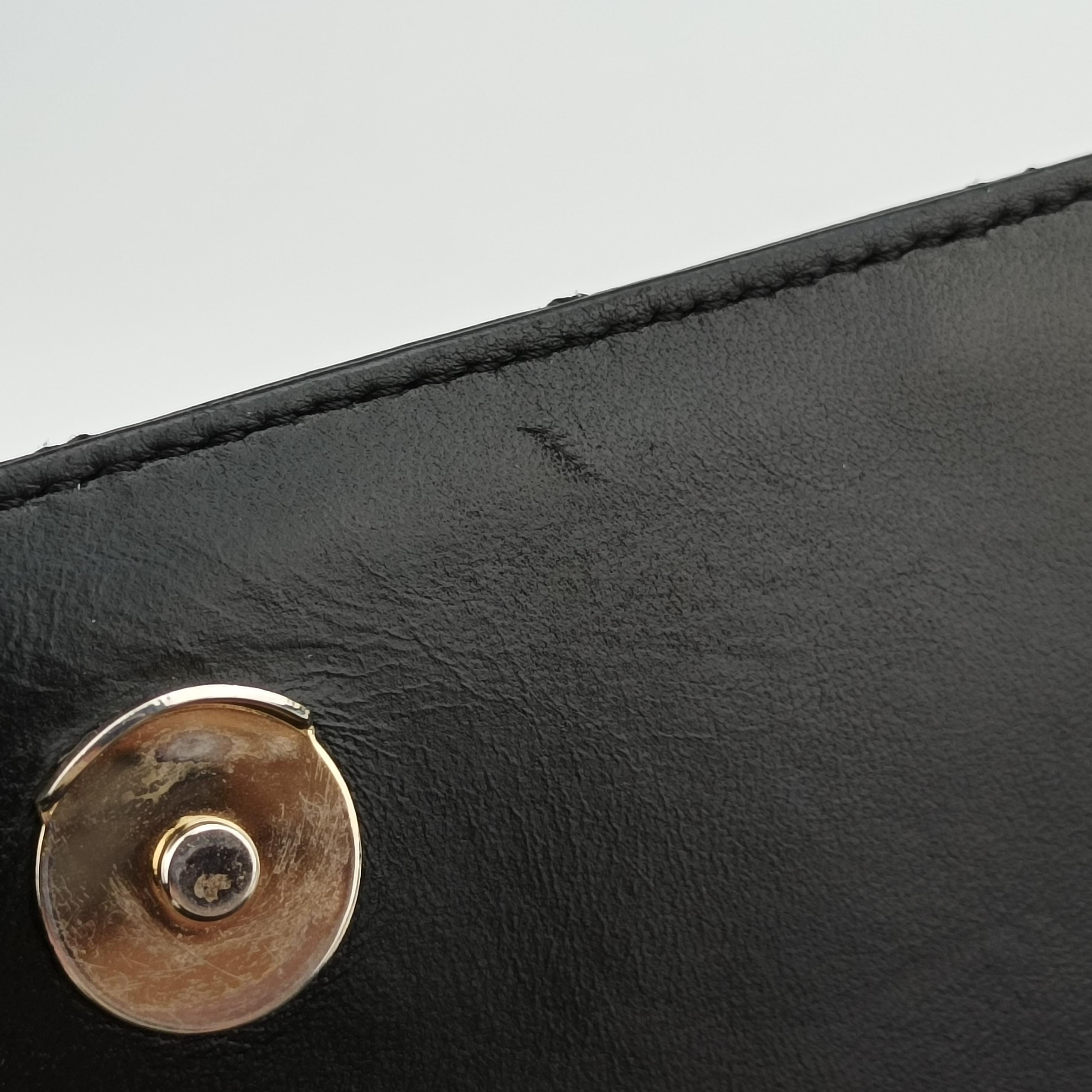 Pre-owned VERSACE Medusa Black Leather  shoulderbag | stylenewstar