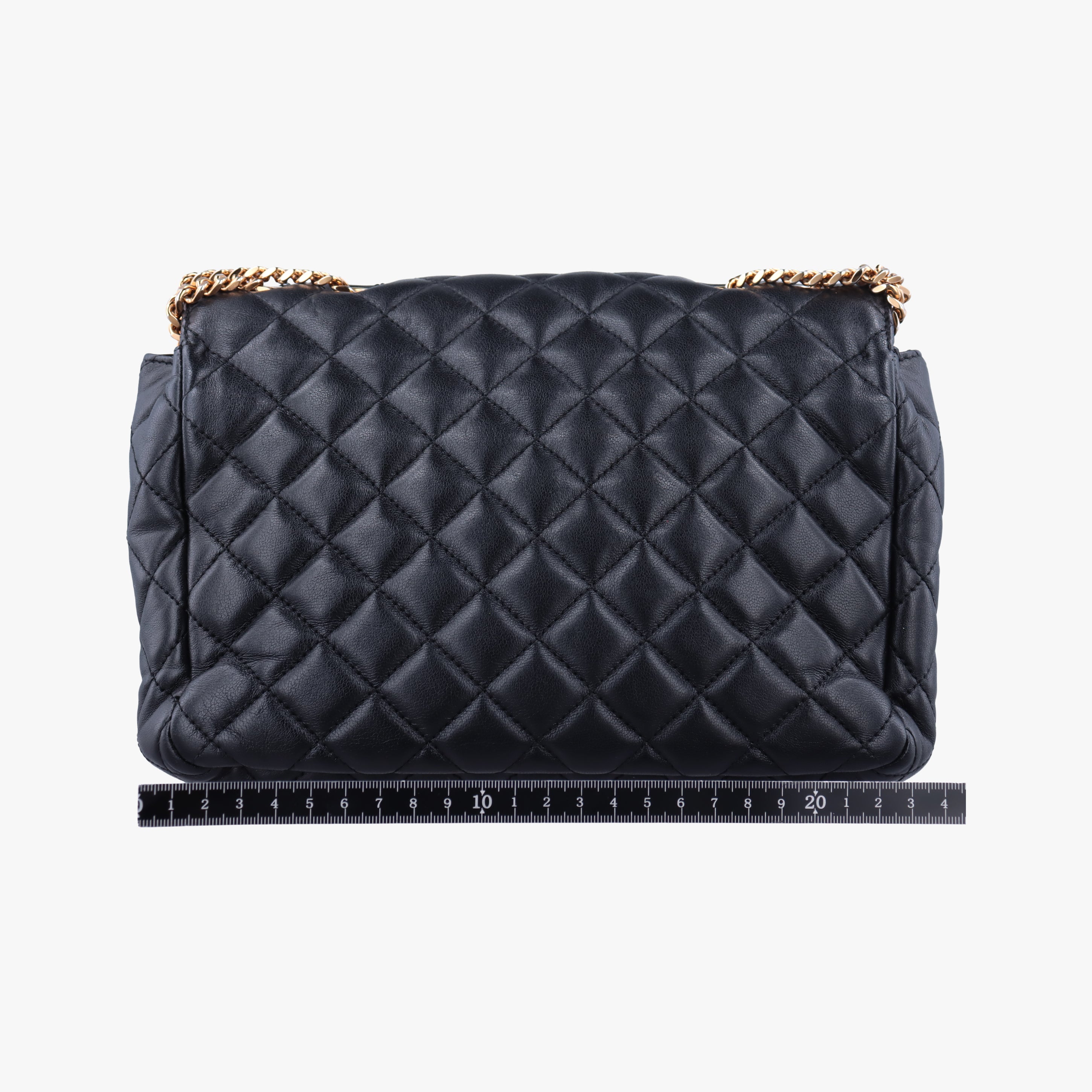 Pre-owned VERSACE Medusa Black Leather  shoulderbag | stylenewstar