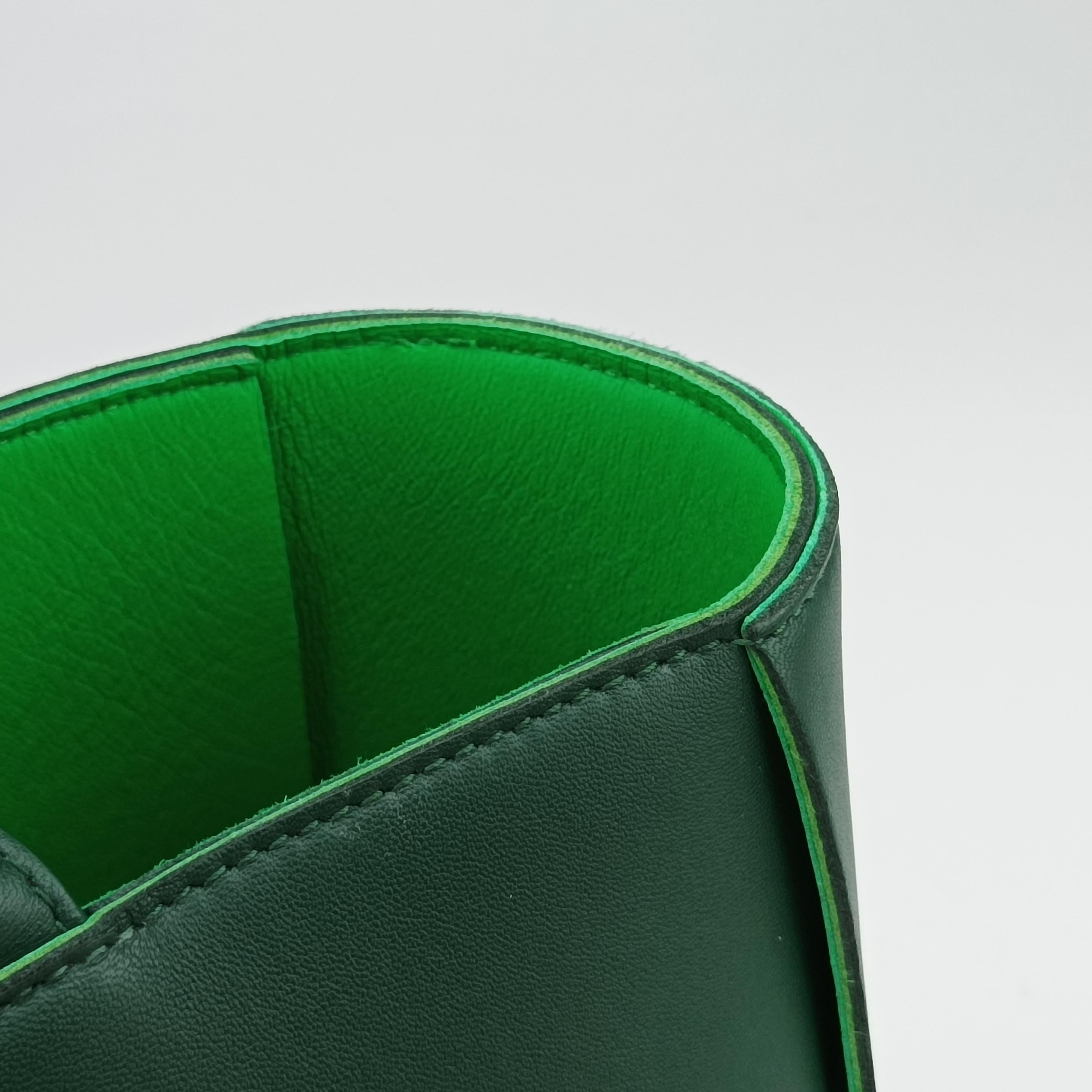 Pre-owned Bottega Veneta THE ARCO Tote Green lambskin  handbag | stylenewstar