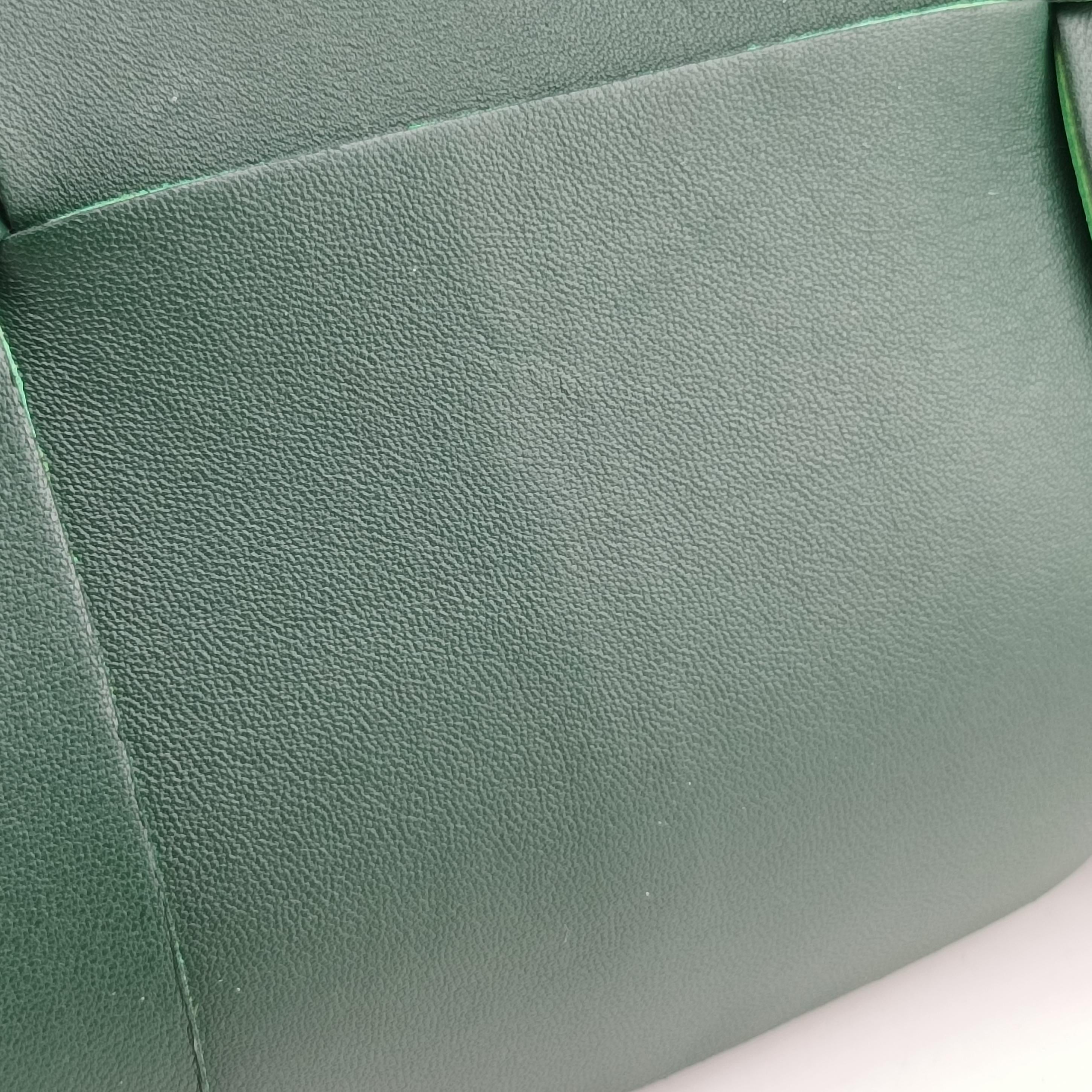 Pre-owned Bottega Veneta THE ARCO Tote Green lambskin  handbag | stylenewstar