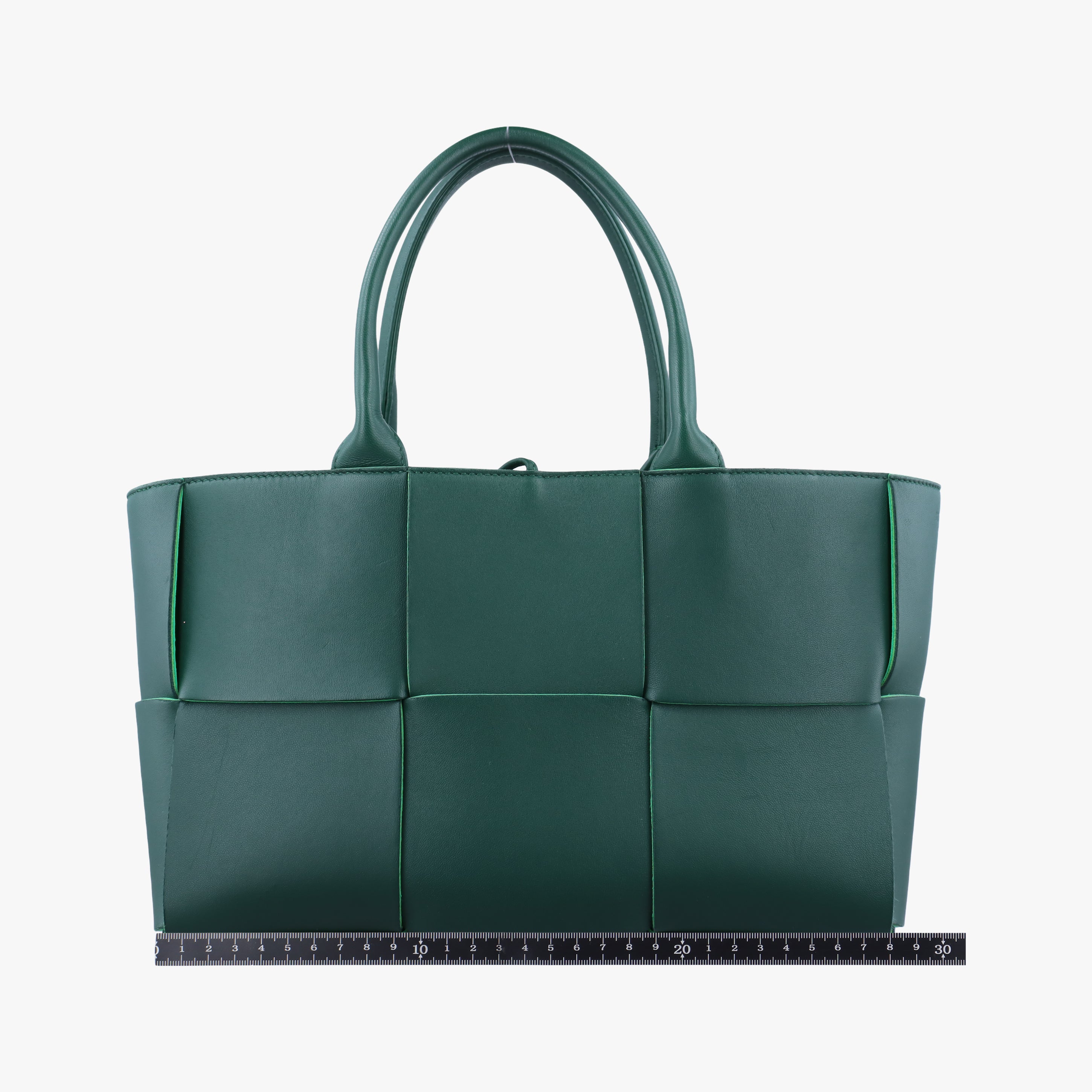 Pre-owned Bottega Veneta THE ARCO Tote Green lambskin  handbag | stylenewstar