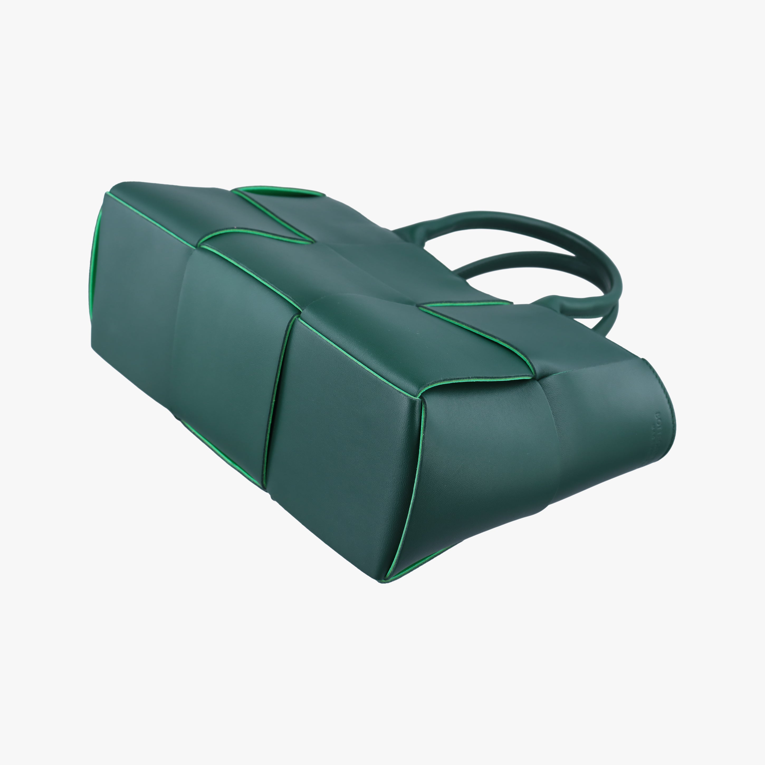 Pre-owned Bottega Veneta THE ARCO Tote Green lambskin  handbag | stylenewstar