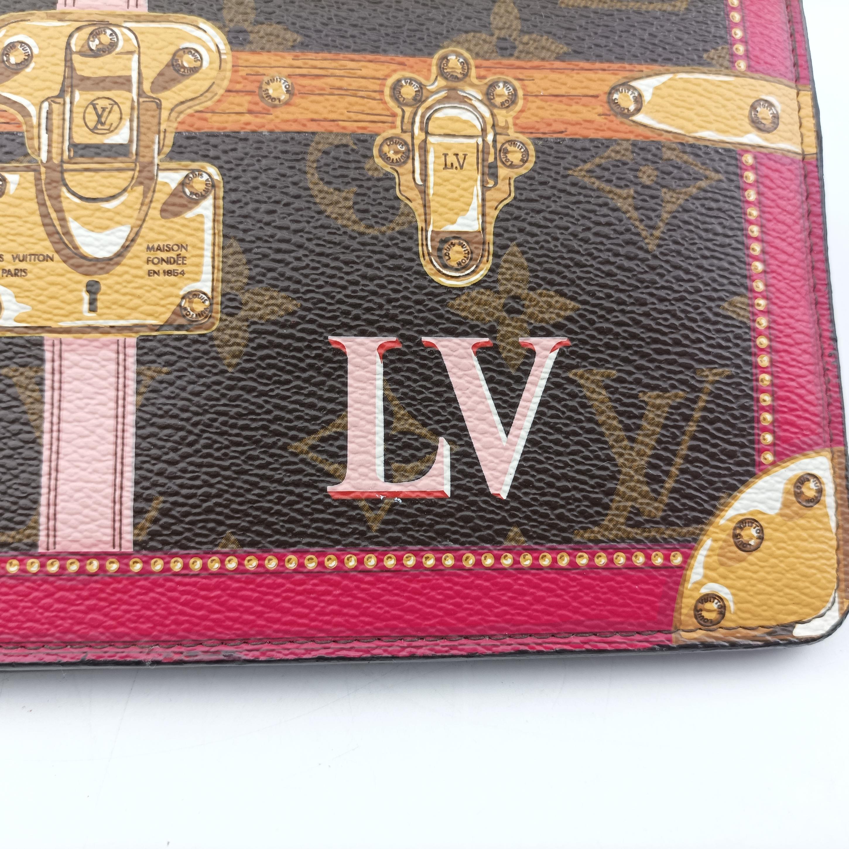 Pre-owned Louis Vuitton Pochette Weekend brown×Fuchsia Pink Monogram Canvas M62456 shoulderbag | stylenewstar