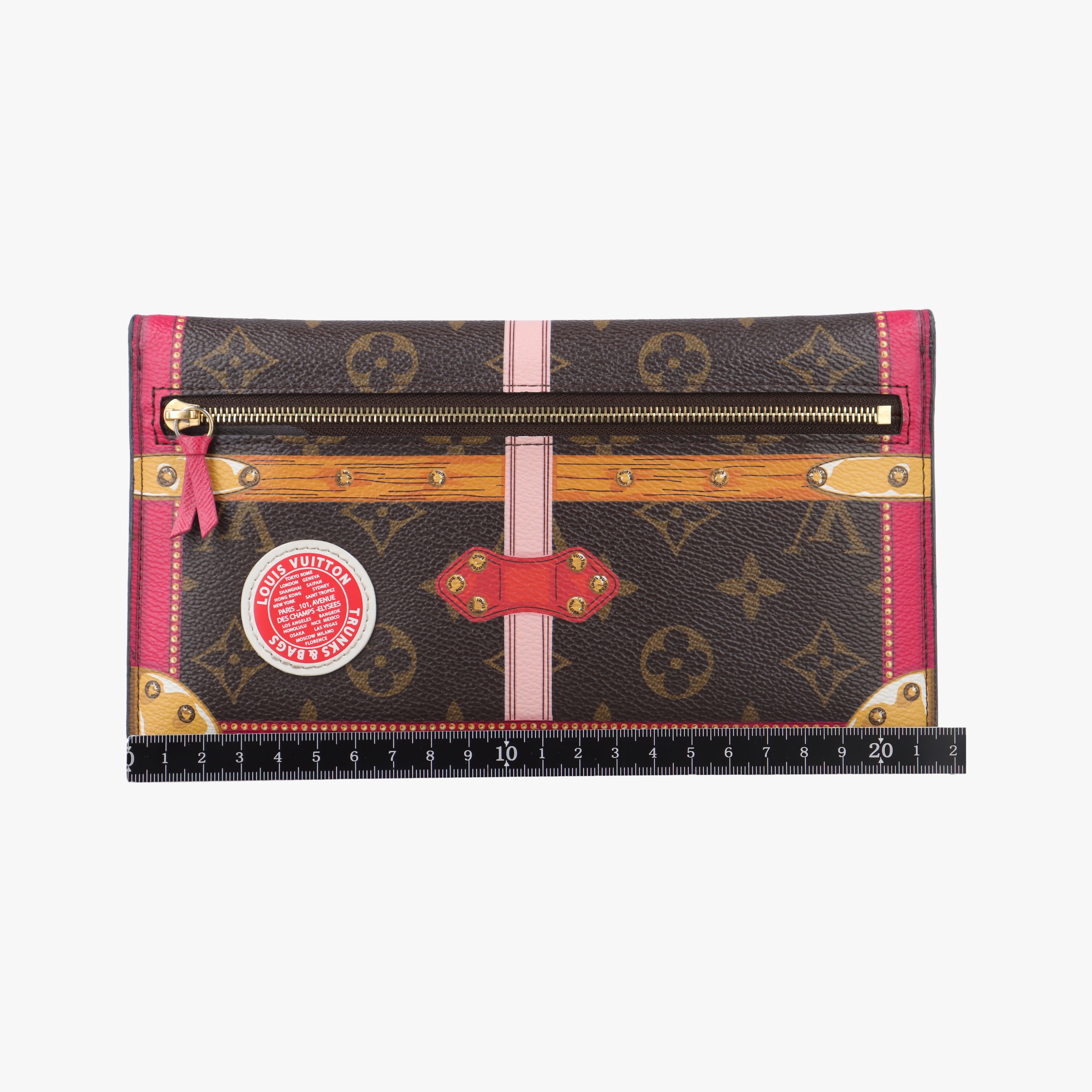 Pre-owned Louis Vuitton Pochette Weekend brown×Fuchsia Pink Monogram Canvas M62456 shoulderbag | stylenewstar