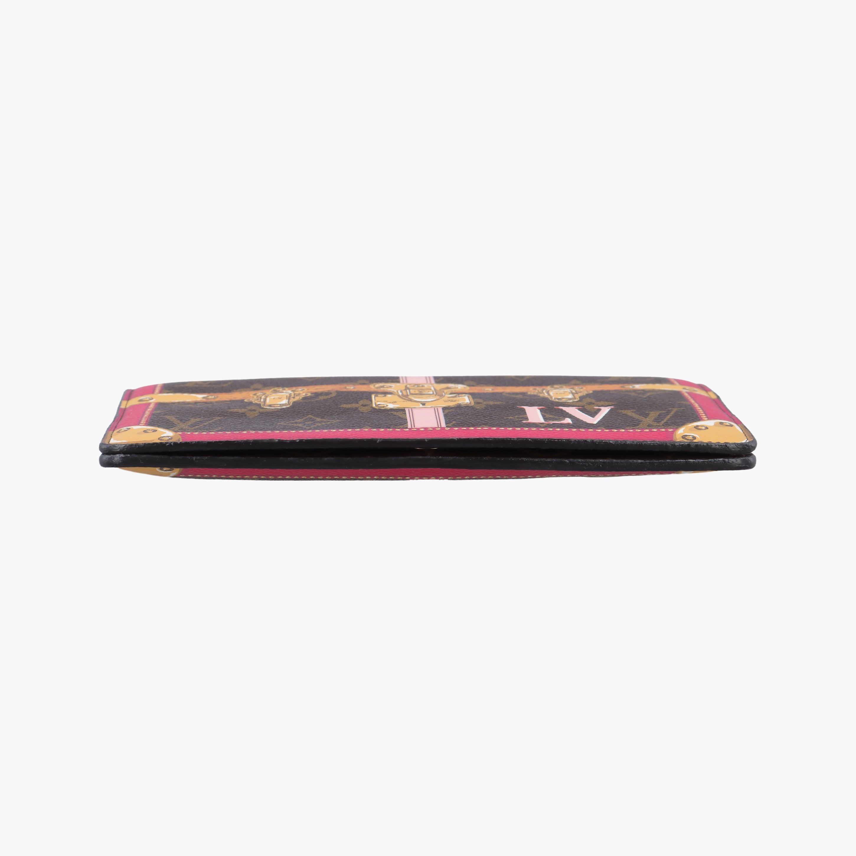 Pre-owned Louis Vuitton Pochette Weekend brown×Fuchsia Pink Monogram Canvas M62456 shoulderbag | stylenewstar