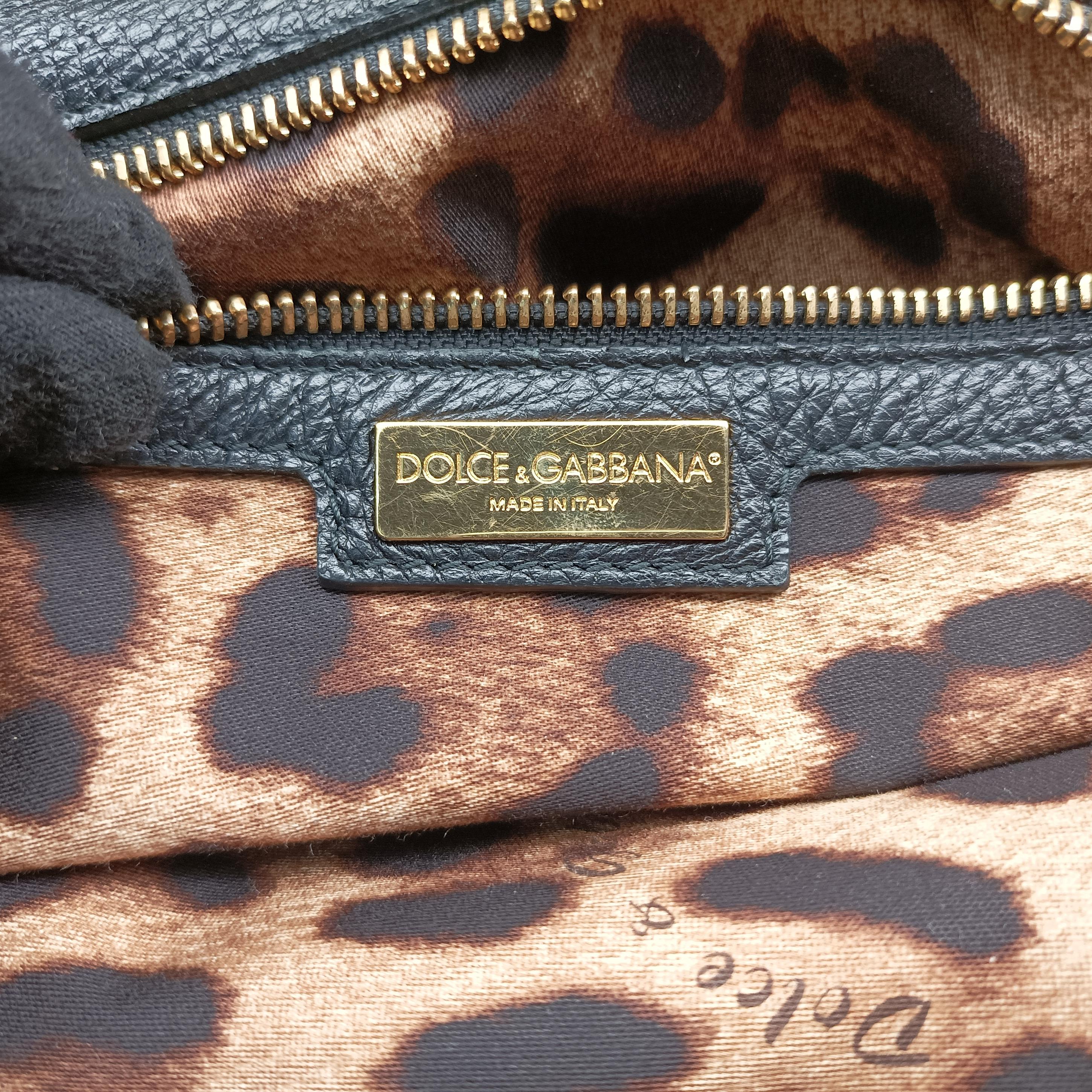 Vintage Dolce & Gabbana SICILY Black Leather  shoulderbag | stylenewstar