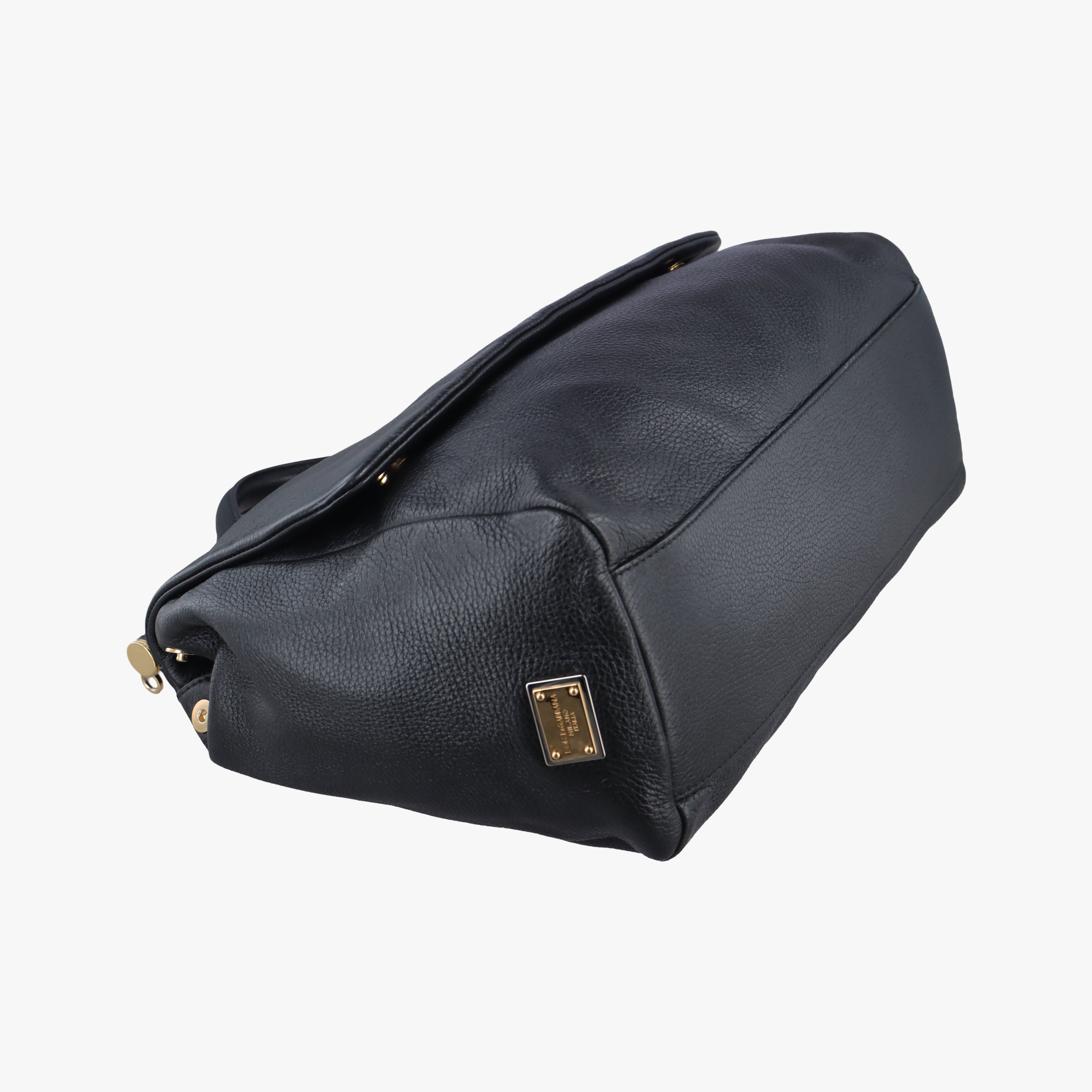 Vintage Dolce & Gabbana SICILY Black Leather  shoulderbag | stylenewstar