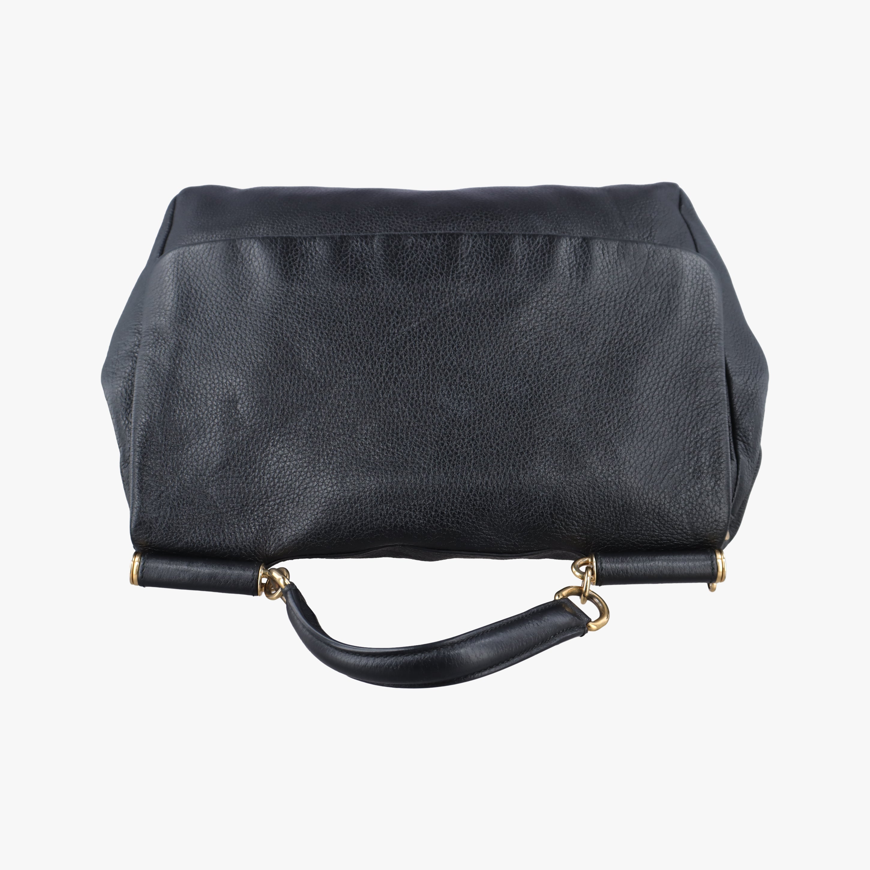 Vintage Dolce & Gabbana SICILY Black Leather  shoulderbag | stylenewstar