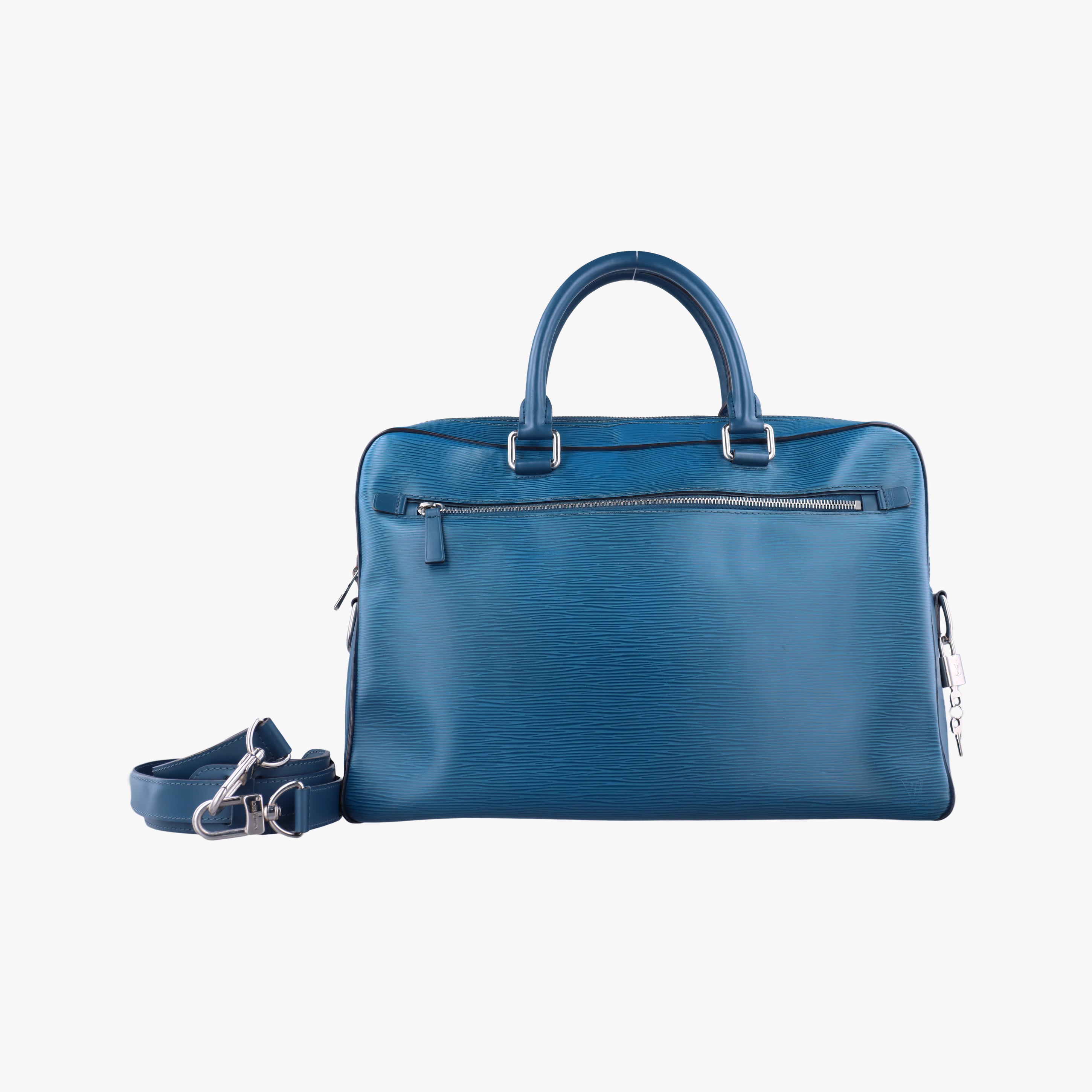 Pre-owned Louis Vuitton Porto Document Business PDB Blue Celeste Epi M54043 shoulderbag | stylenewstar