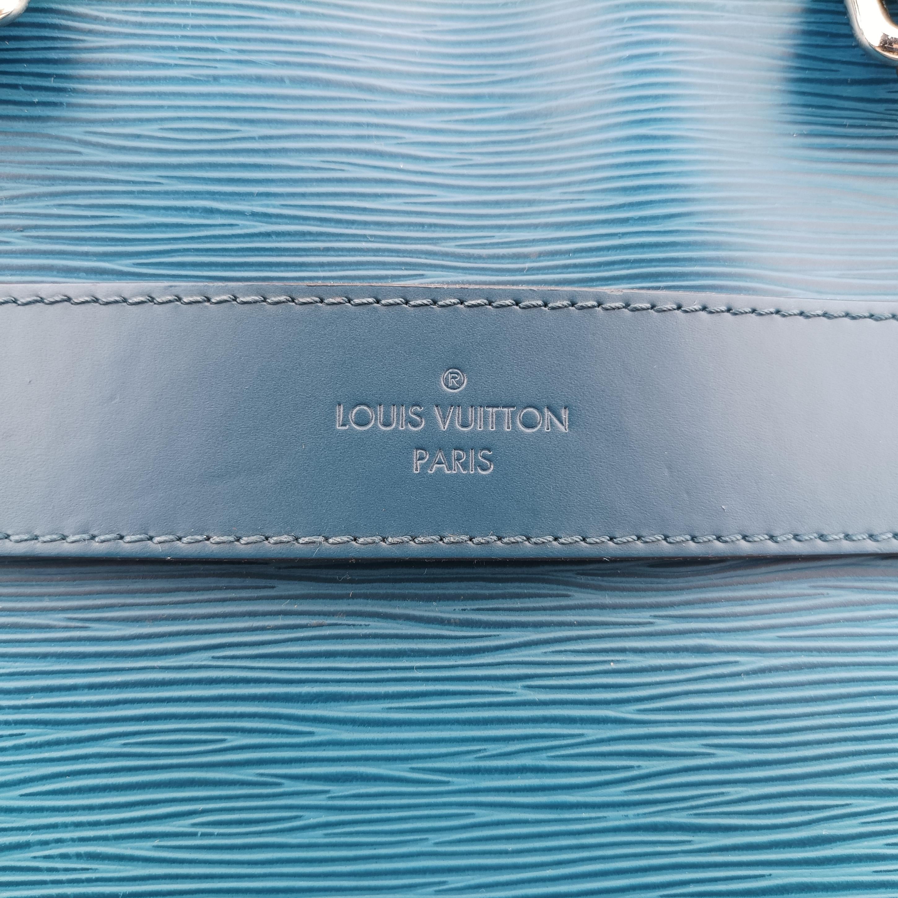 Pre-owned Louis Vuitton Porto Document Business PDB Blue Celeste Epi M54043 shoulderbag | stylenewstar