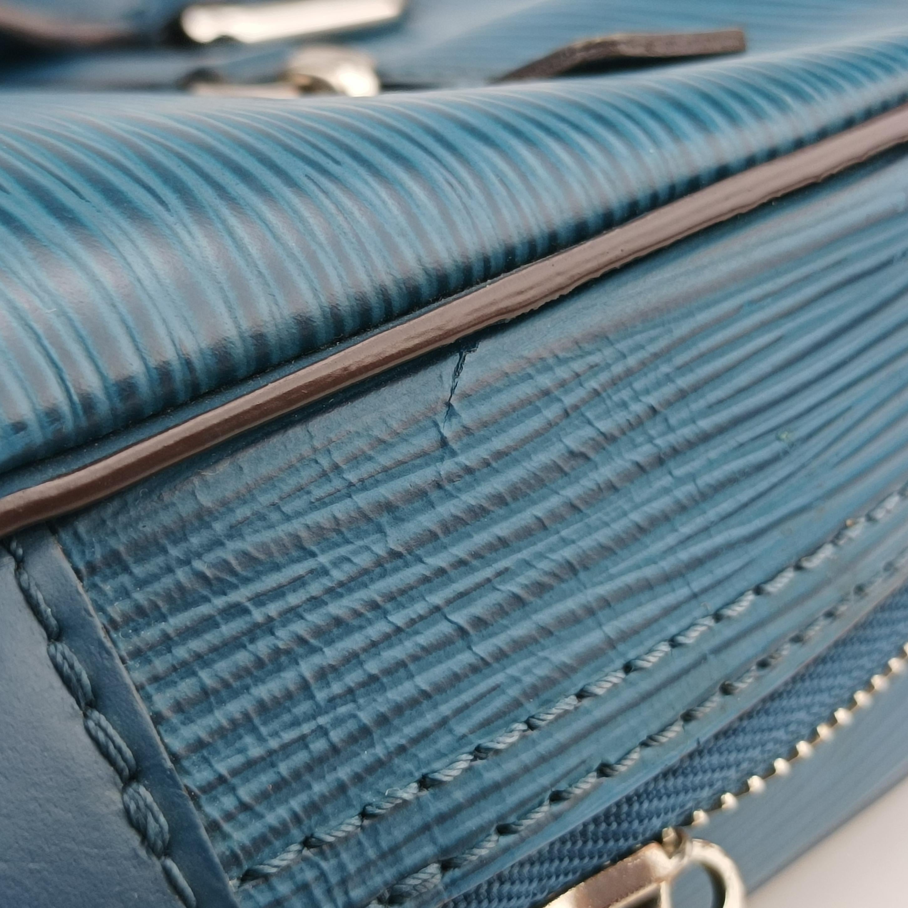 Pre-owned Louis Vuitton Porto Document Business PDB Blue Celeste Epi M54043 shoulderbag | stylenewstar