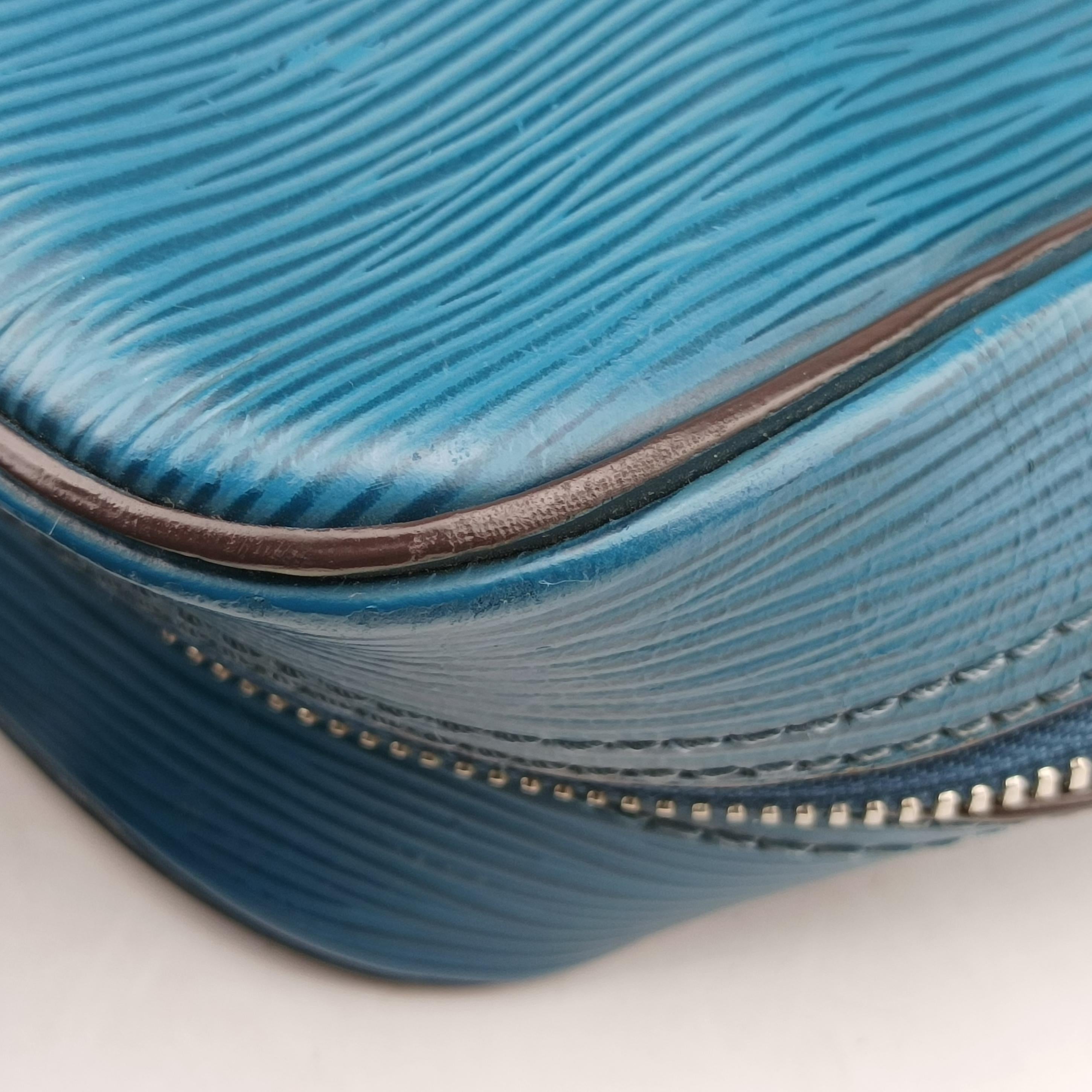 Pre-owned Louis Vuitton Porto Document Business PDB Blue Celeste Epi M54043 shoulderbag | stylenewstar