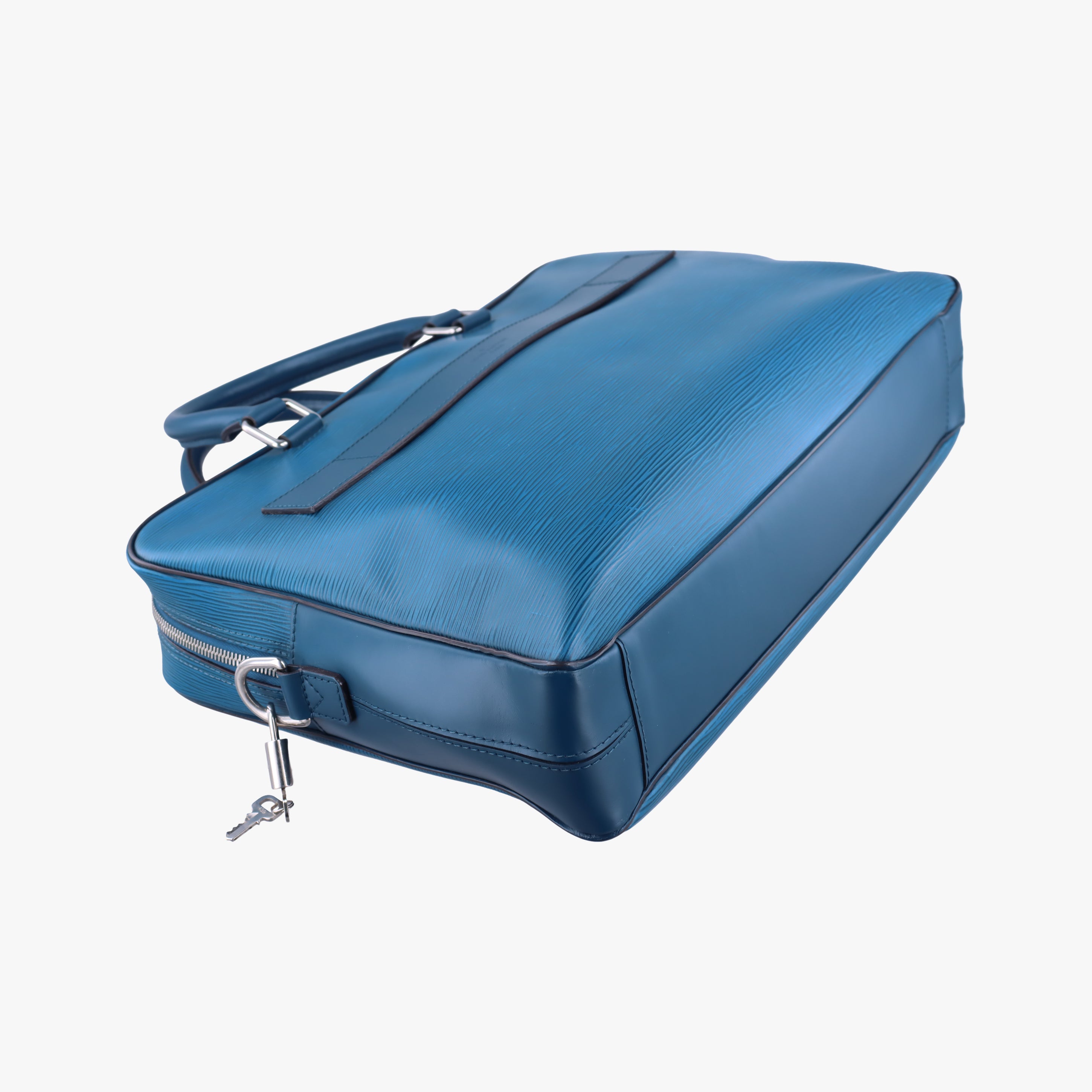 Pre-owned Louis Vuitton Porto Document Business PDB Blue Celeste Epi M54043 shoulderbag | stylenewstar