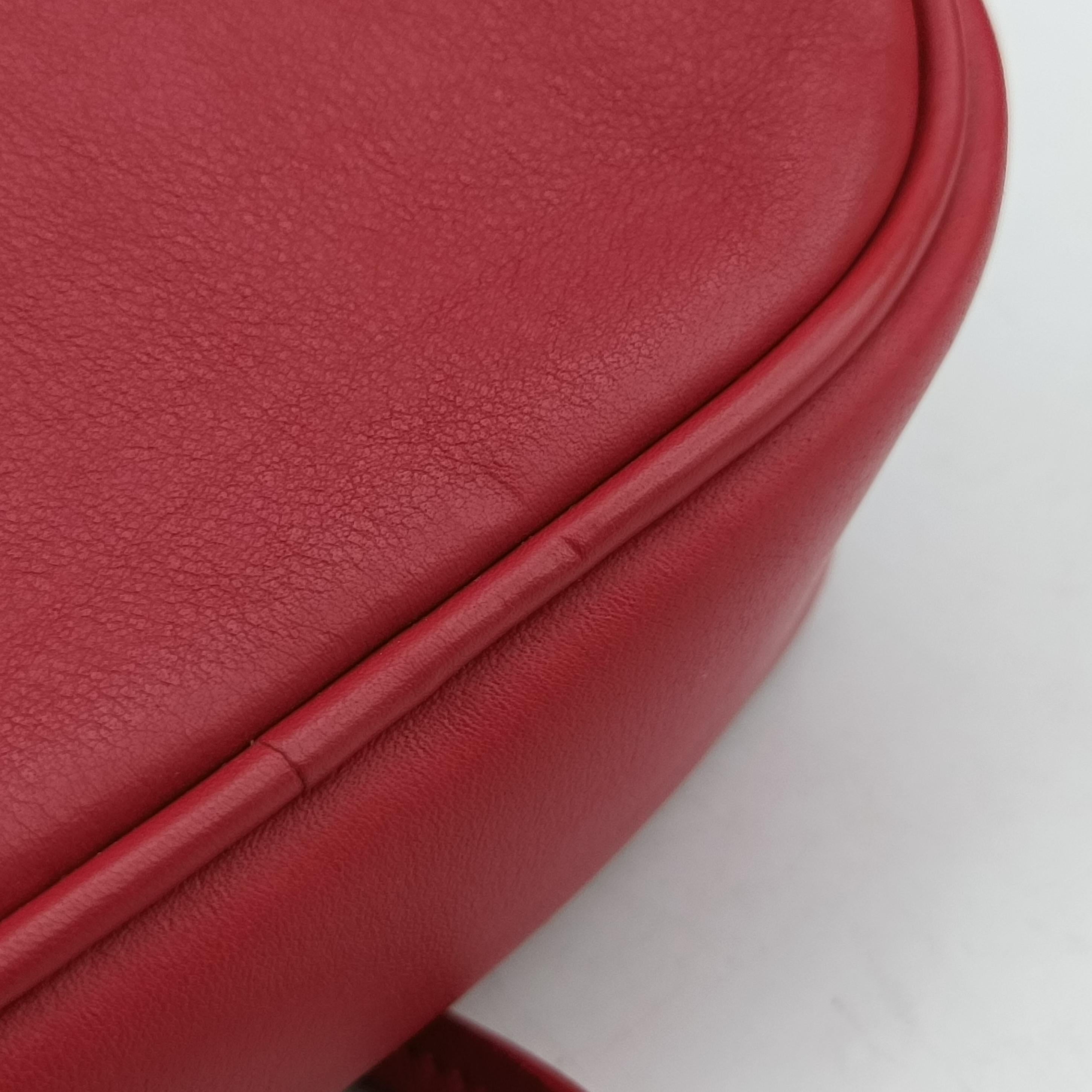 Pre-owned Yves Saint Laurent Monogram Blogger Red Leather 425317 shoulderbag | stylenewstar