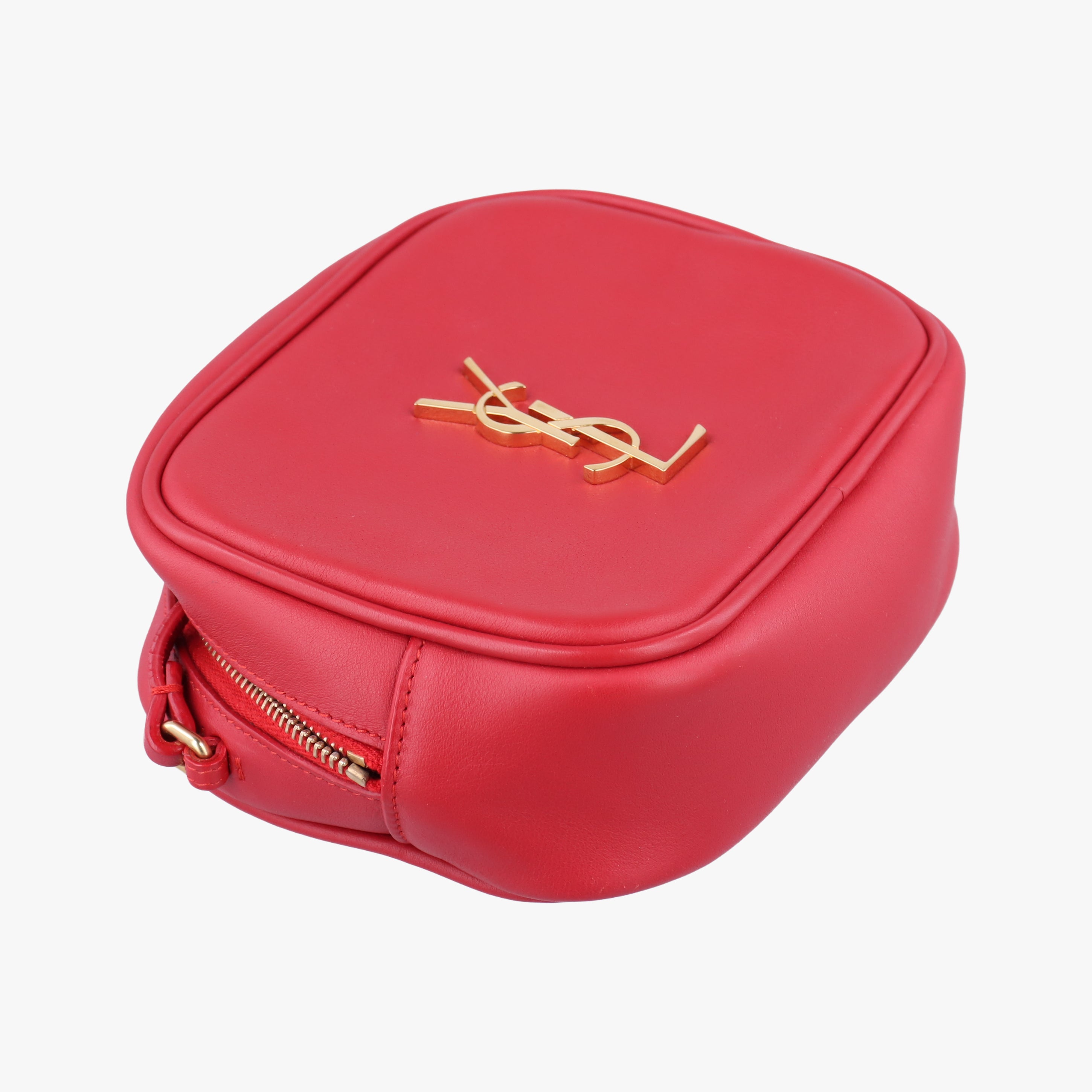 Pre-owned Yves Saint Laurent Monogram Blogger Red Leather 425317 shoulderbag | stylenewstar