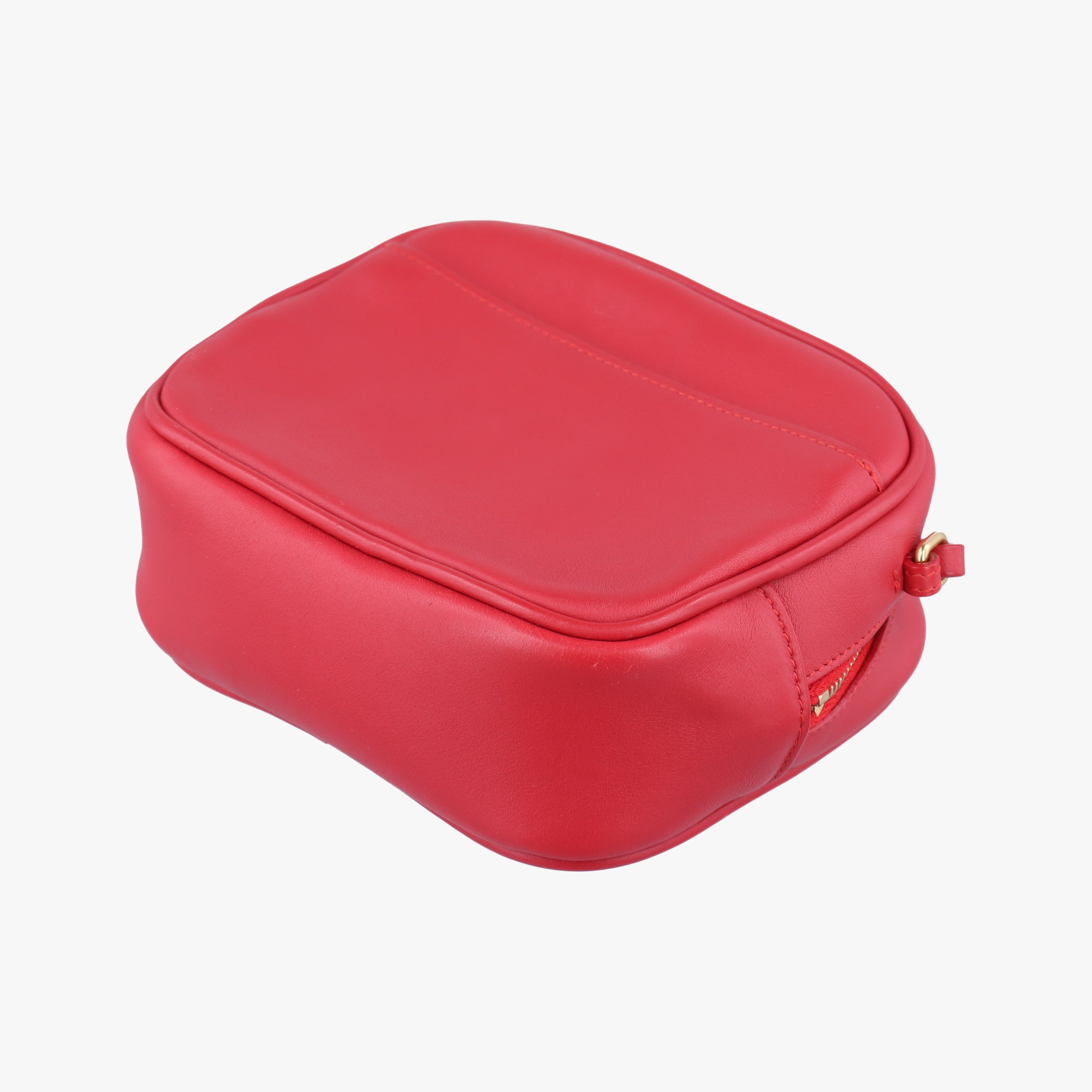 Pre-owned Yves Saint Laurent Monogram Blogger Red Leather 425317 shoulderbag | stylenewstar