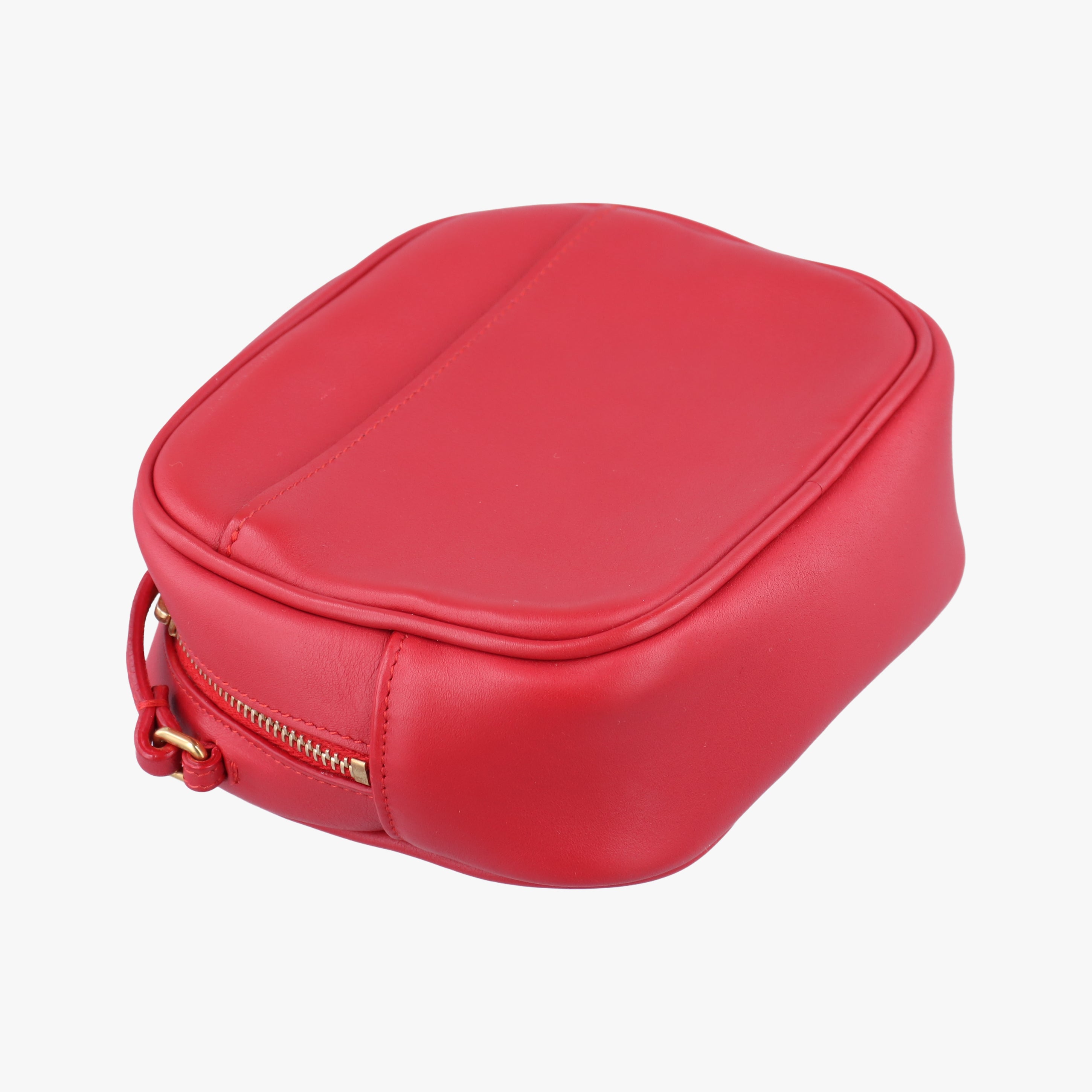 Pre-owned Yves Saint Laurent Monogram Blogger Red Leather 425317 shoulderbag | stylenewstar