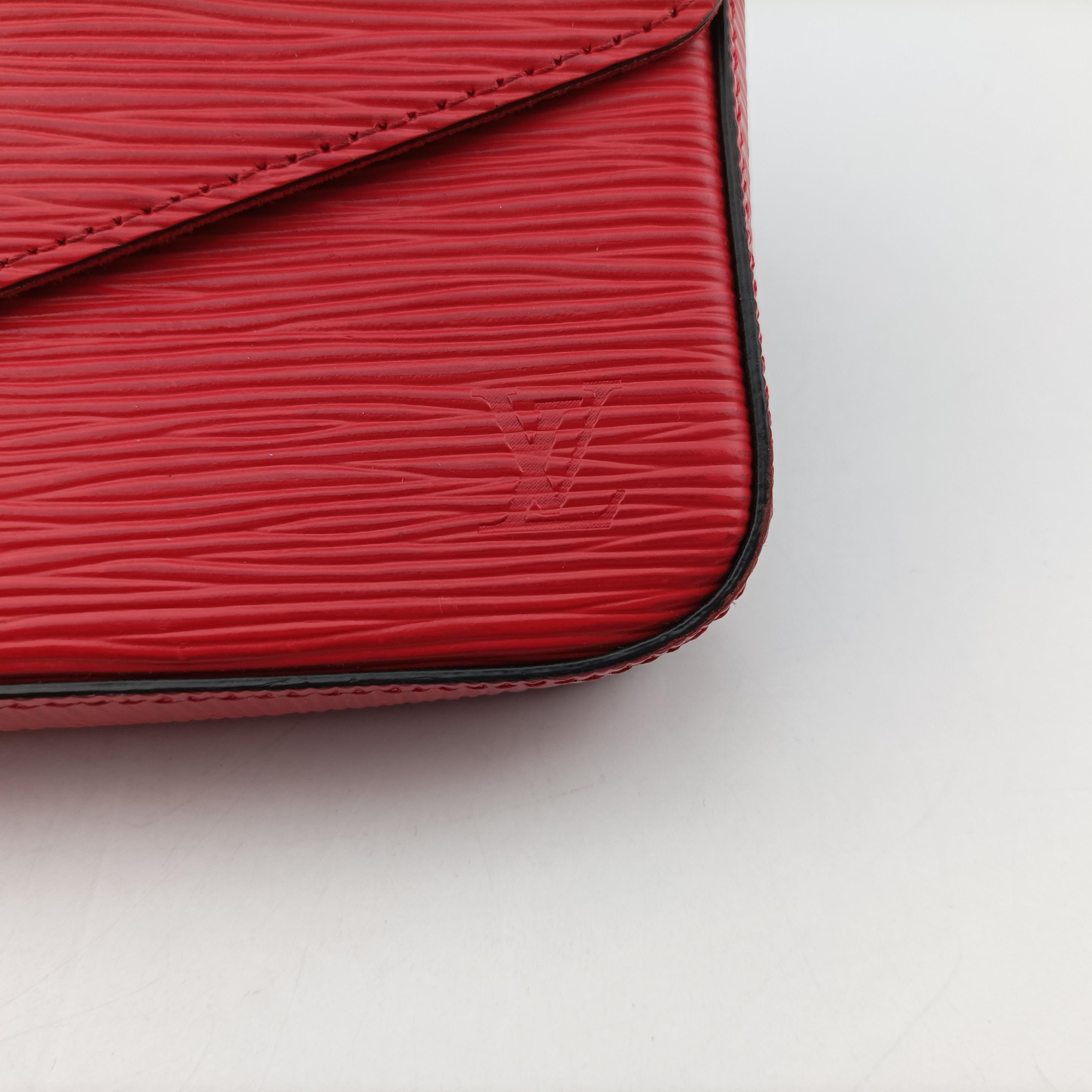 Pre-owned Louis Vuitton Pochette FéLICIE COQUELICOT Epi M41559 shoulderbag | stylenewstar