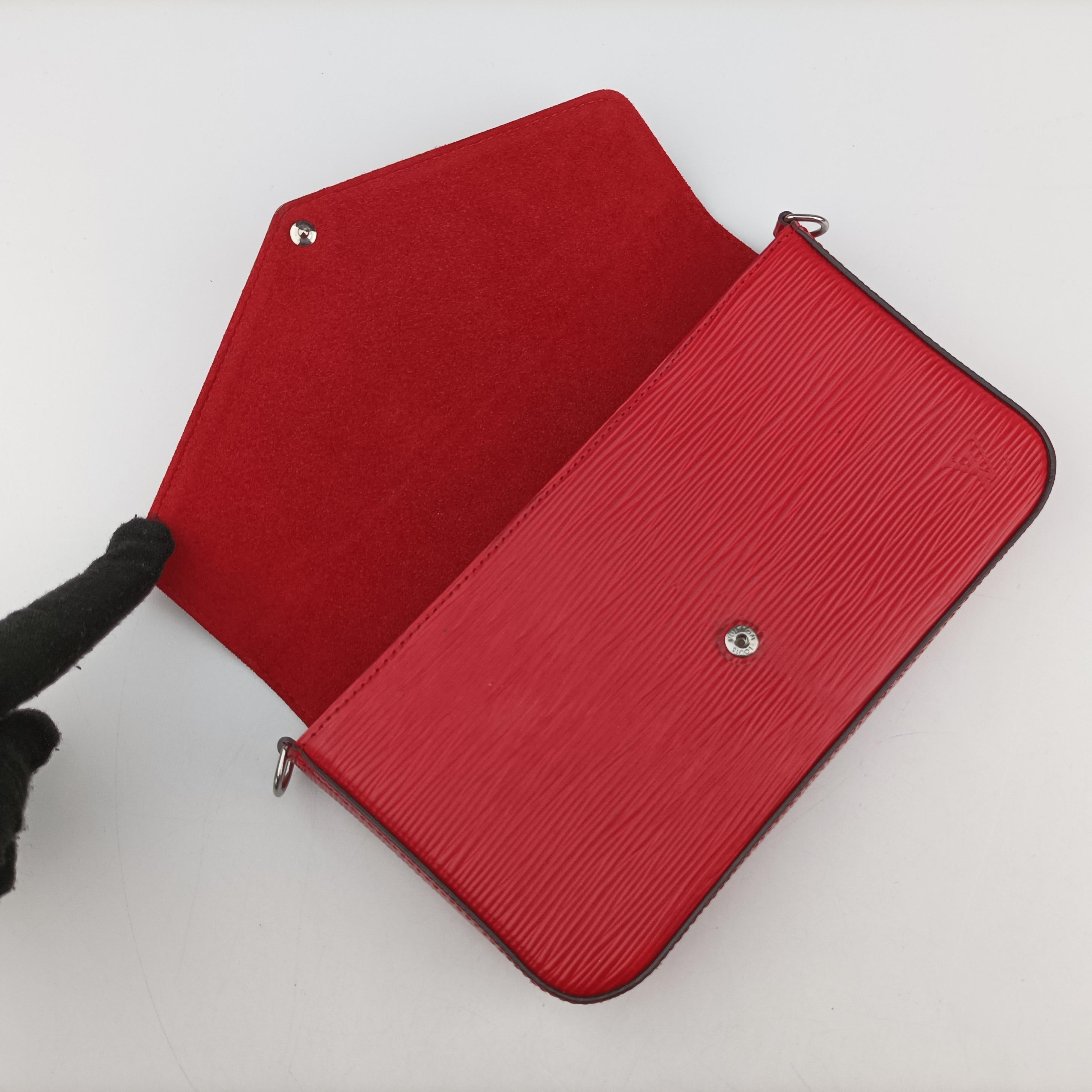 Pre-owned Louis Vuitton Pochette FéLICIE COQUELICOT Epi M41559 shoulderbag | stylenewstar
