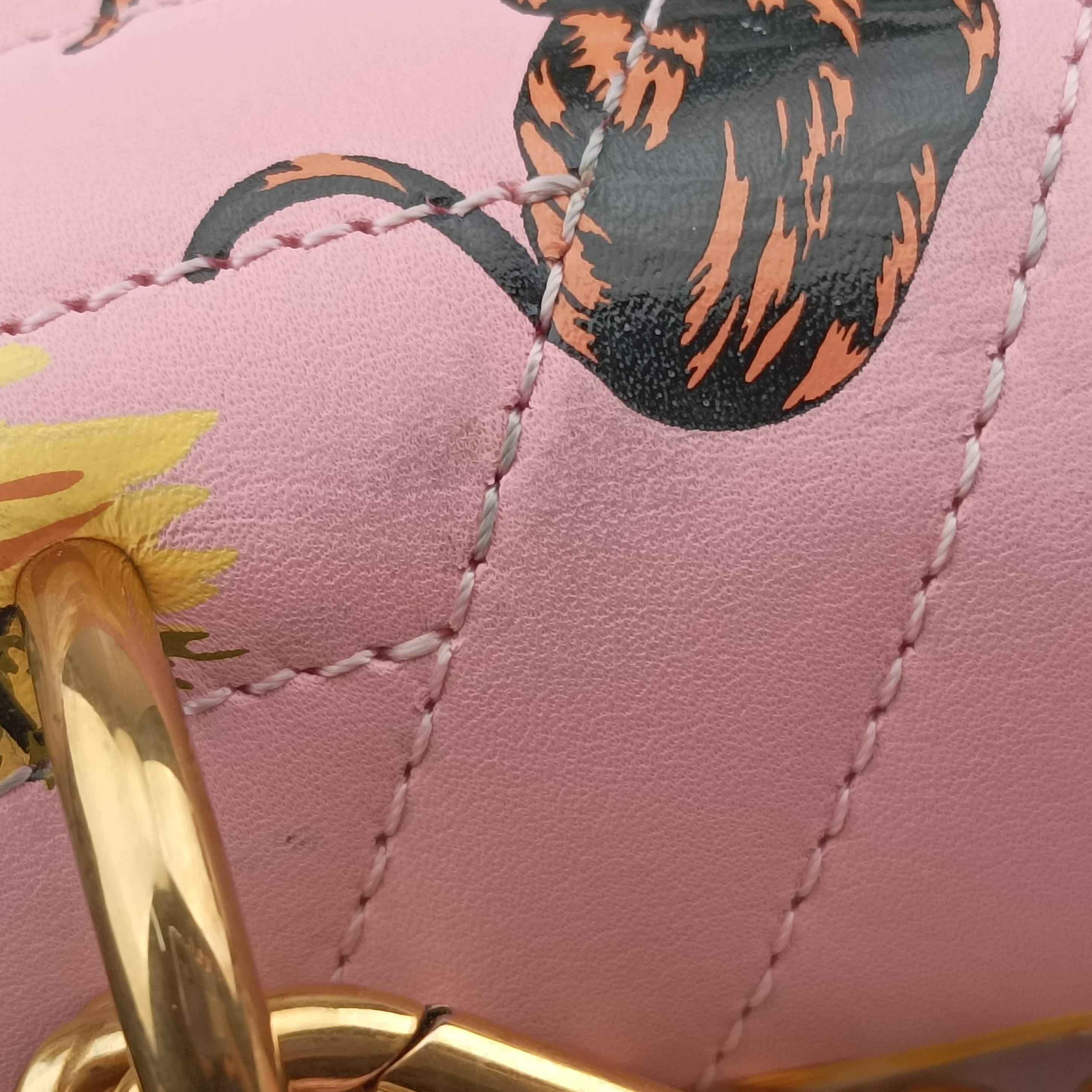 Secondhand Louis Vuitton eopard Print New Wave Chain PM pink×multicolor Leather  shoulderbag | stylenewstar
