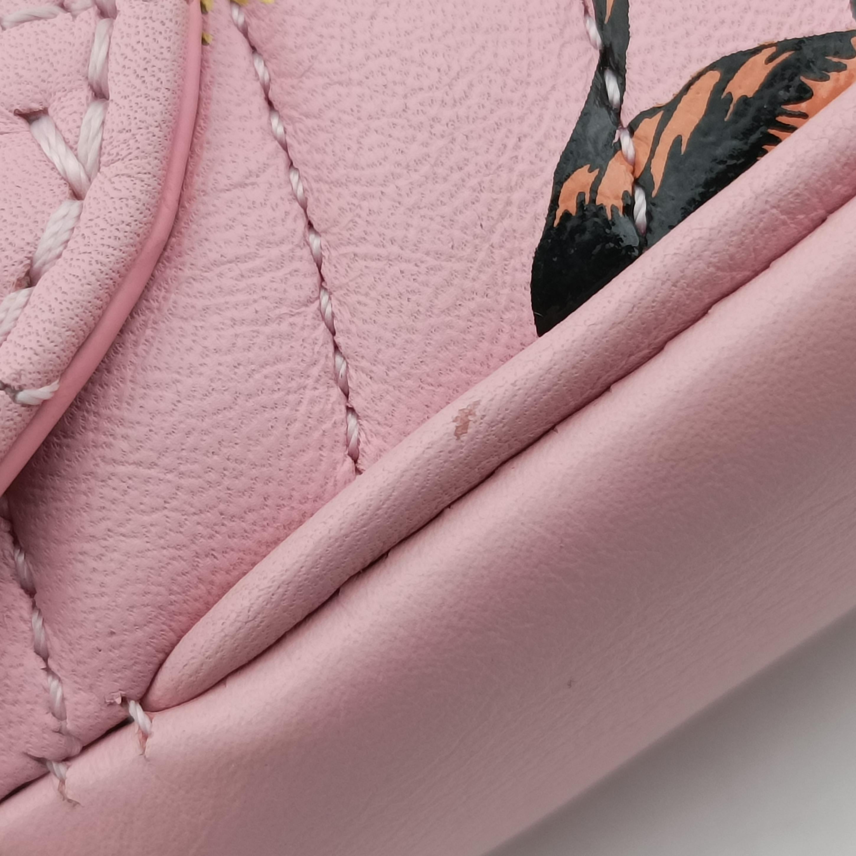 Secondhand Louis Vuitton eopard Print New Wave Chain PM pink×multicolor Leather  shoulderbag | stylenewstar