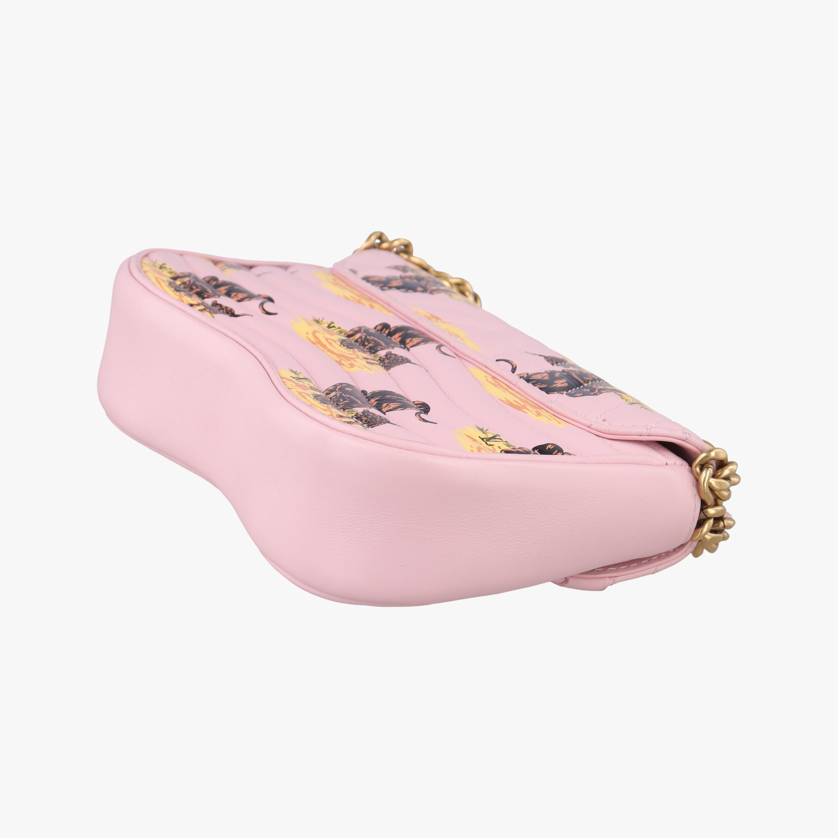 Secondhand Louis Vuitton eopard Print New Wave Chain PM pink×multicolor Leather  shoulderbag | stylenewstar