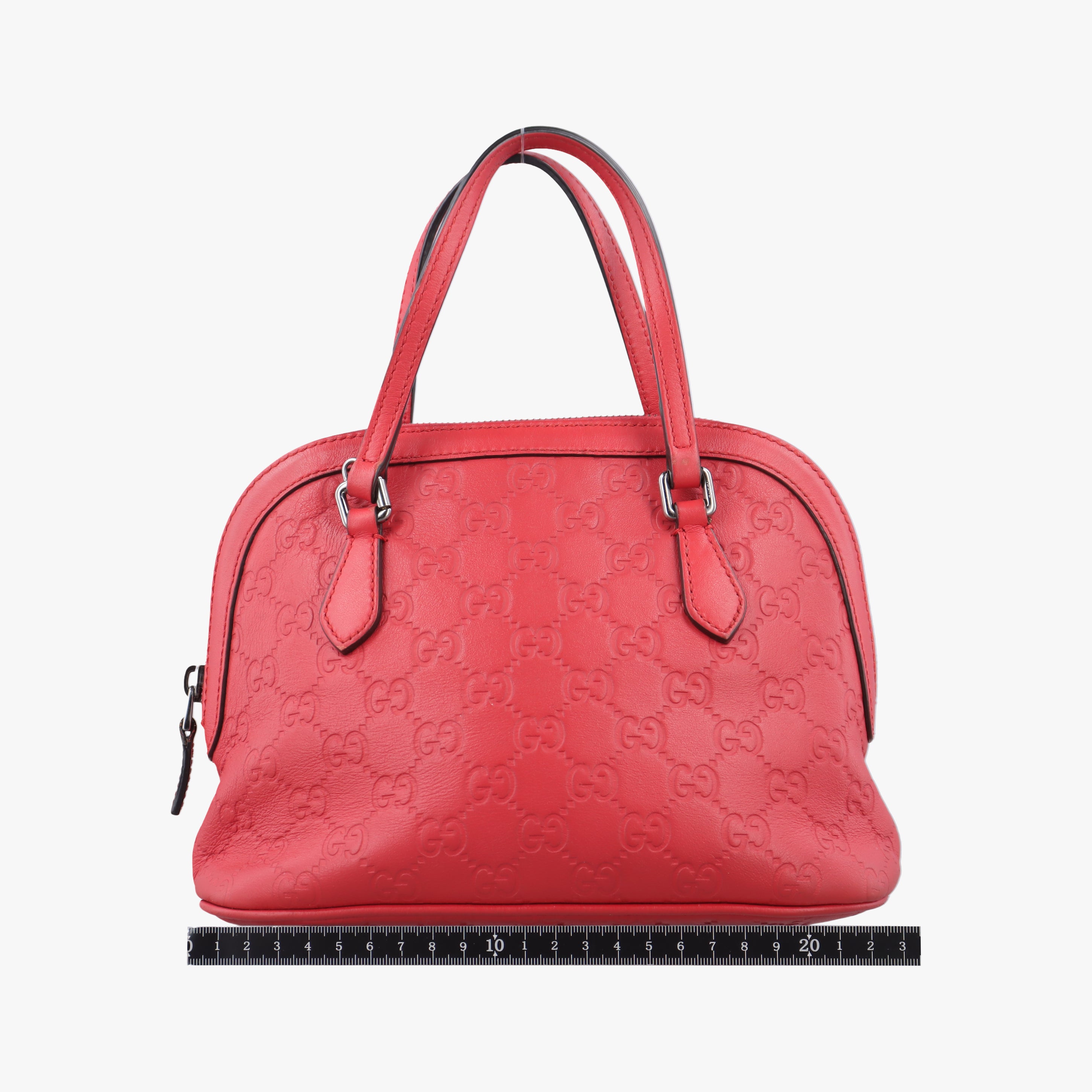 Pre-owned Gucci Microguccissima dome Red Leather 341504 shoulderbag | stylenewstar
